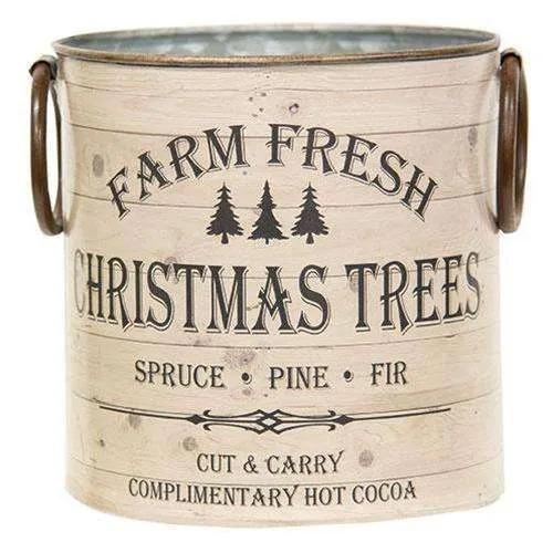 2/Set, Farm Fresh Christmas Trees Buckets