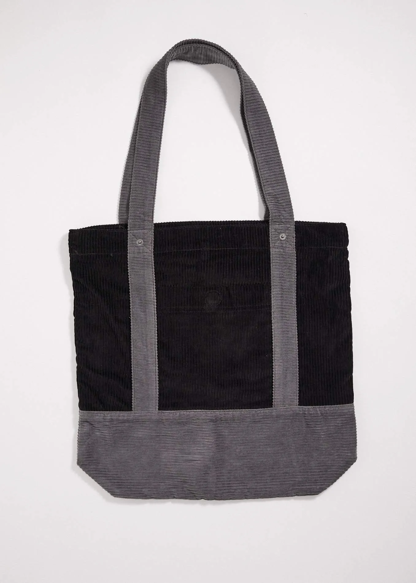 Afends Unisex Killer Wale - Corduroy Tote Bag - Black