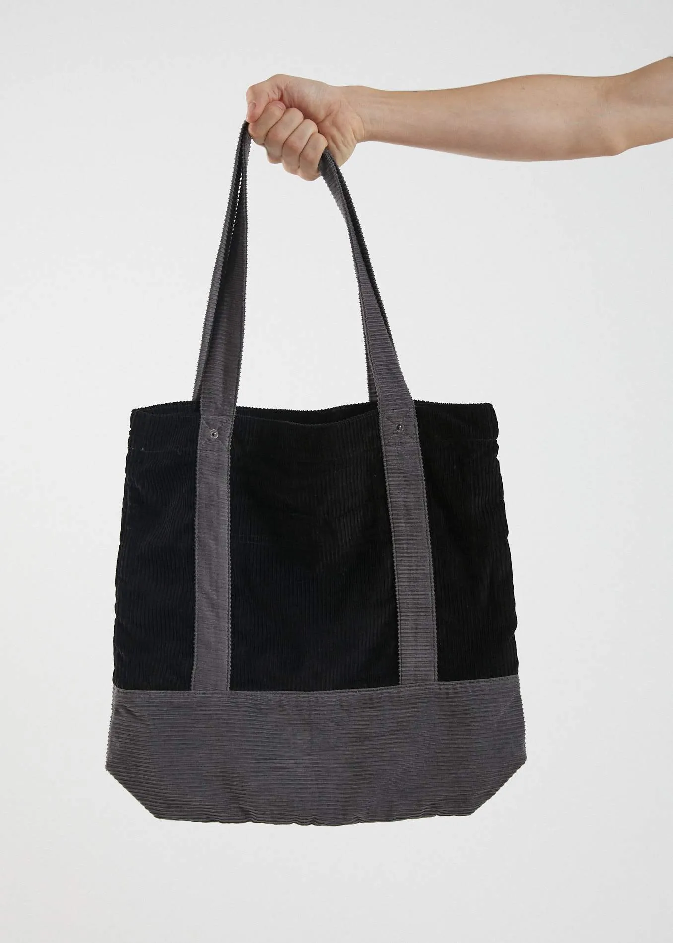 Afends Unisex Killer Wale - Corduroy Tote Bag - Black