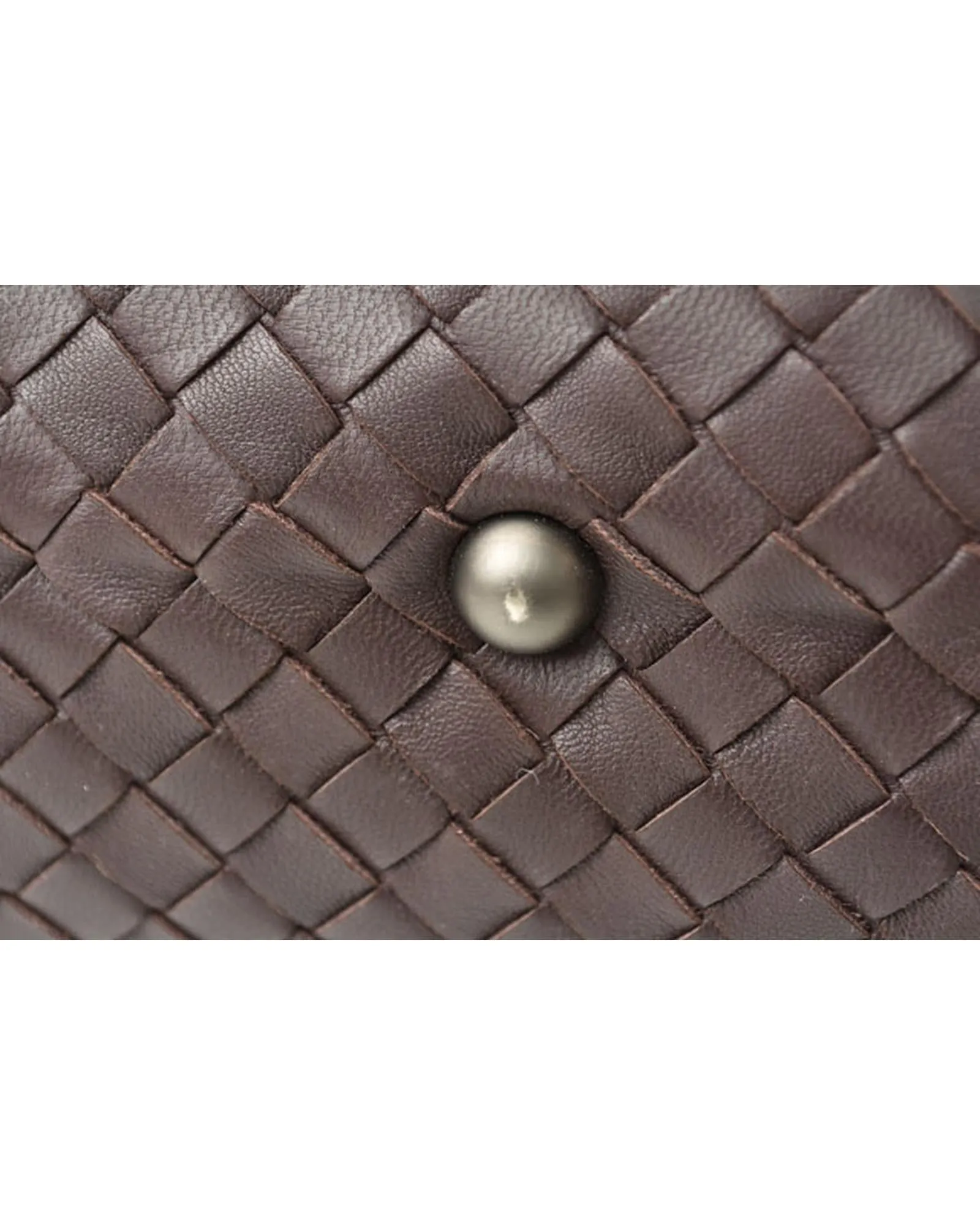 Authentic Bottega Veneta Lambskin Mini Boston Handbag