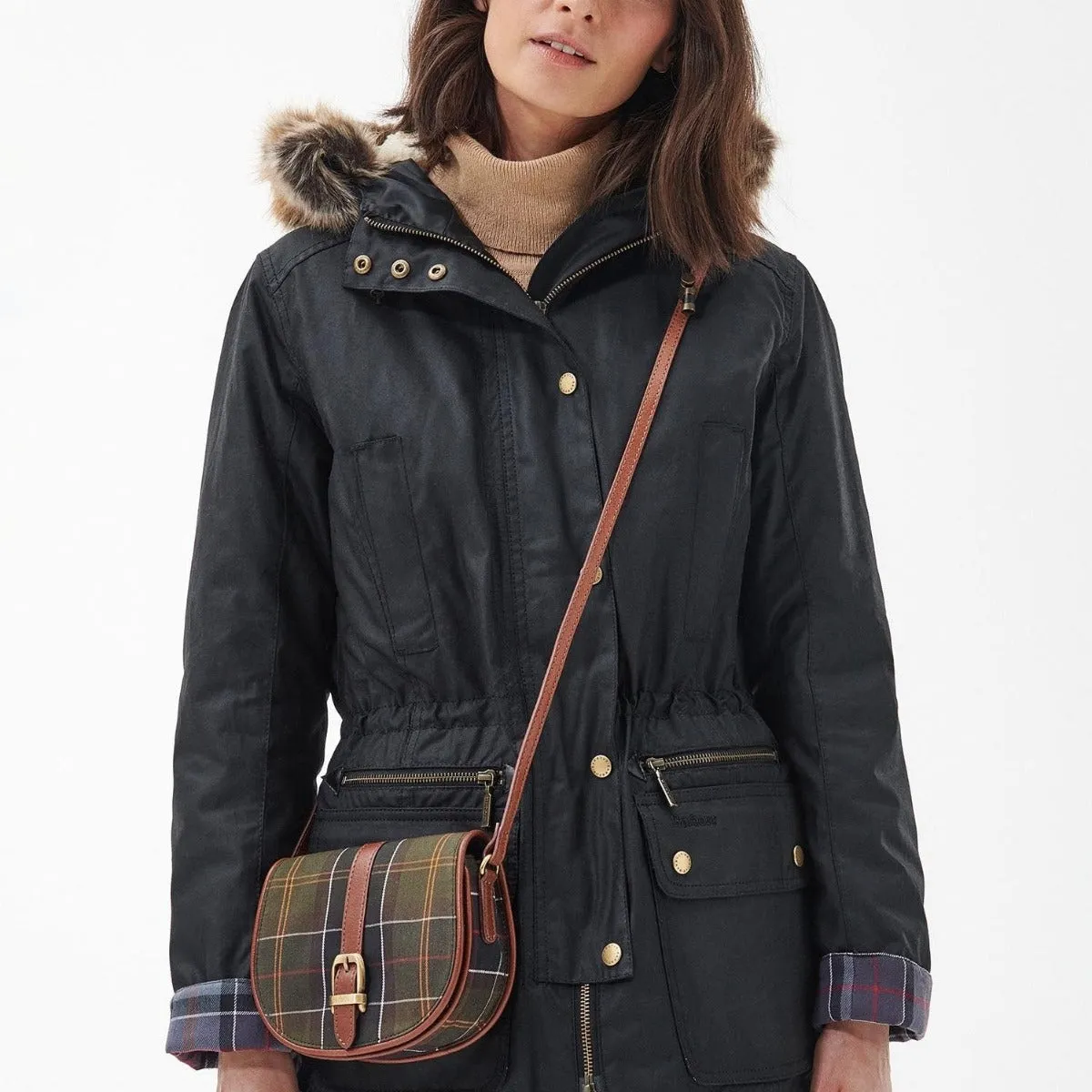 Barbour Katrine Tartan Leather Bag in Classic Tartan