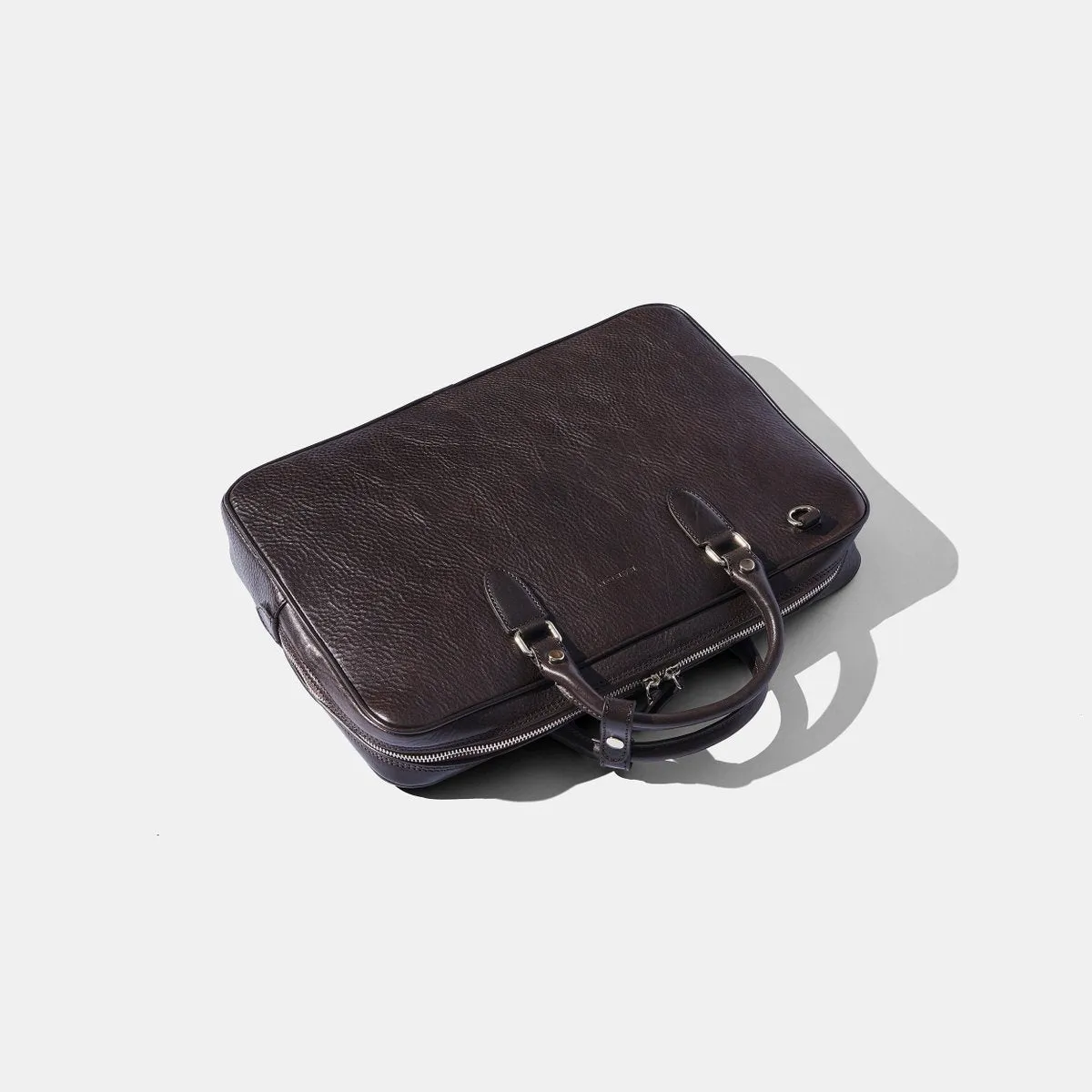 Baron - Slim Briefcase BROWN GRAIN LEATHER