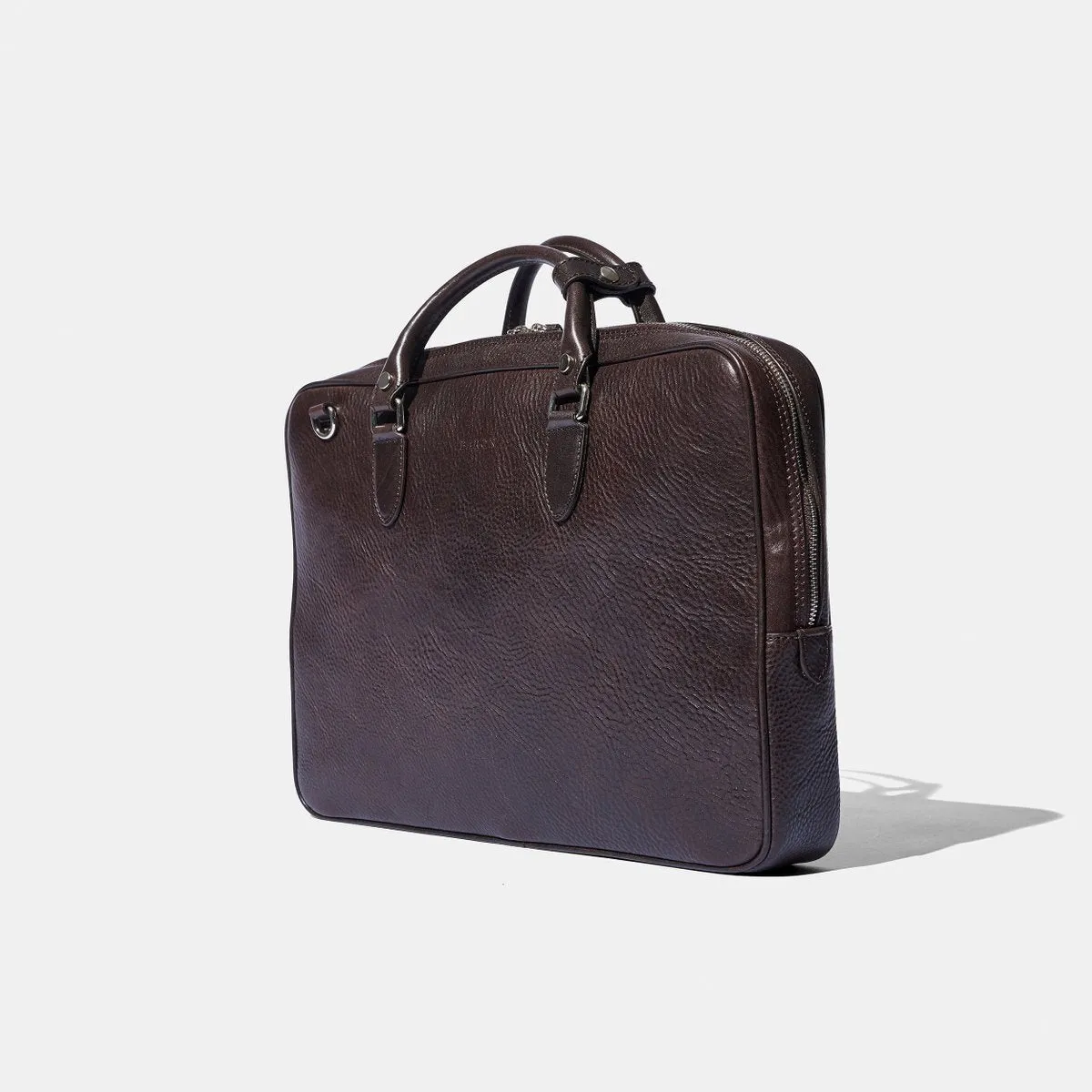 Baron - Slim Briefcase BROWN GRAIN LEATHER