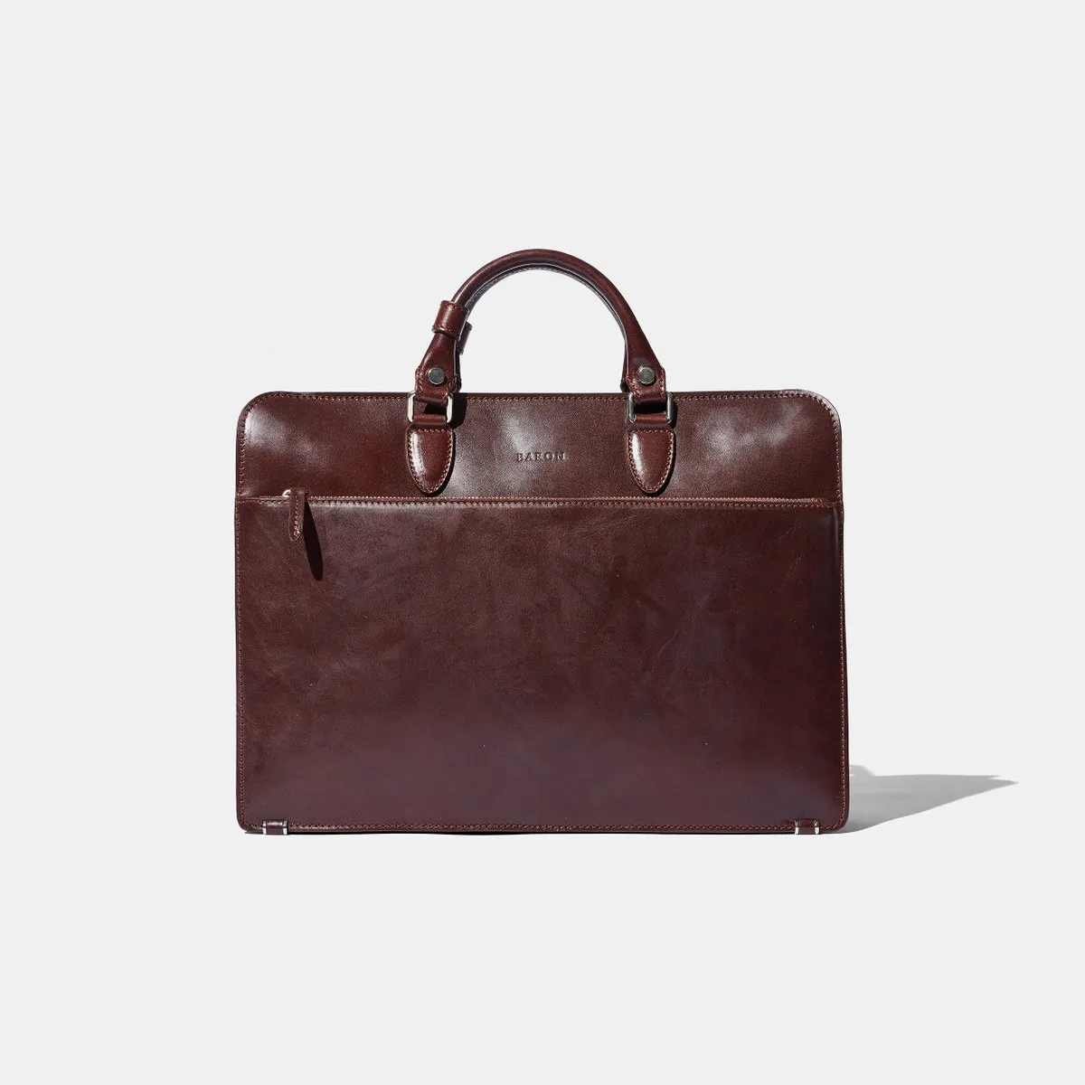 Baron - Zip Briefcase BLACK LEATHER