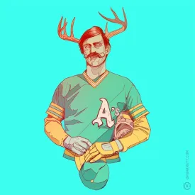 Baseball Jerks Rollie Fingers Giclee Print by Oliver Barrett