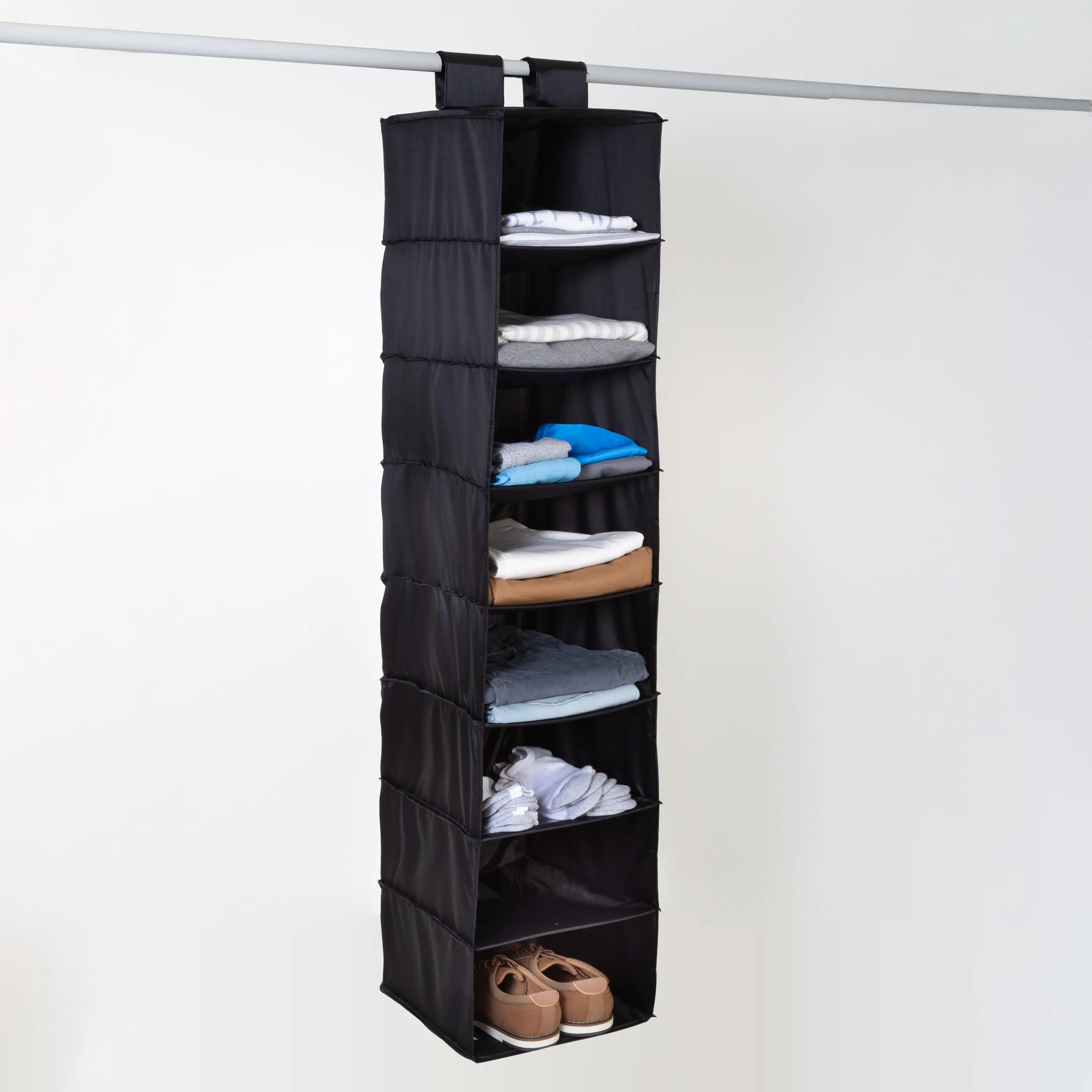 Black 8-Shelf Hanging Closet Organizer