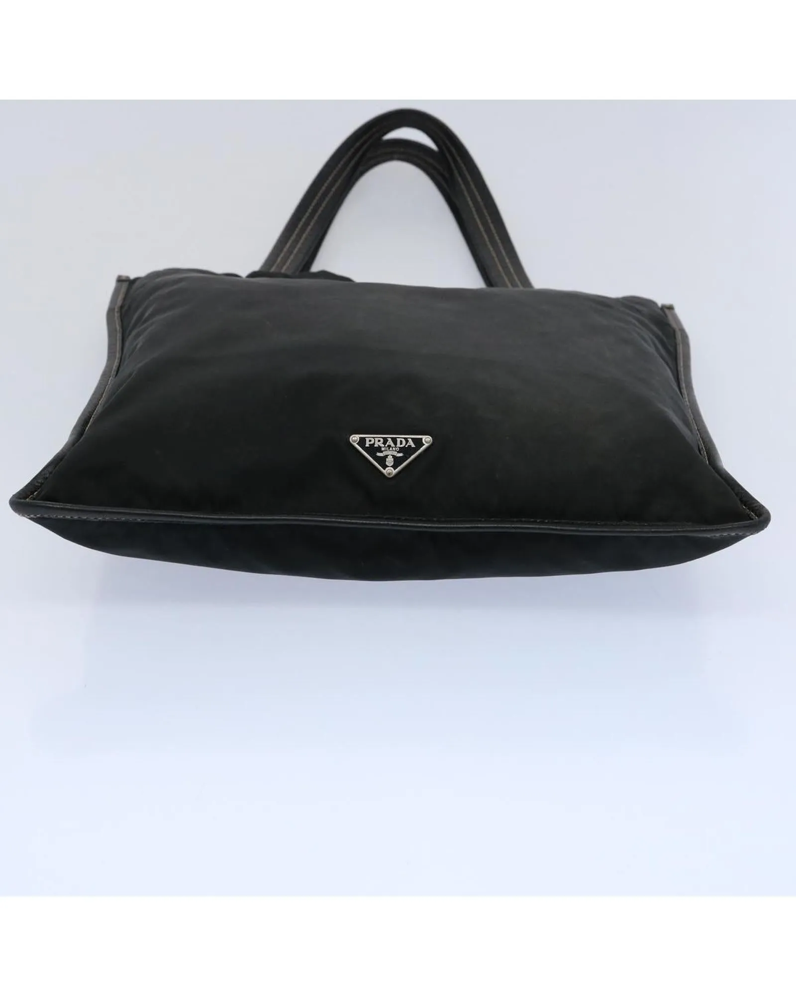 Black Nylon Tote Bag with Guarantee Card - Made in Italy