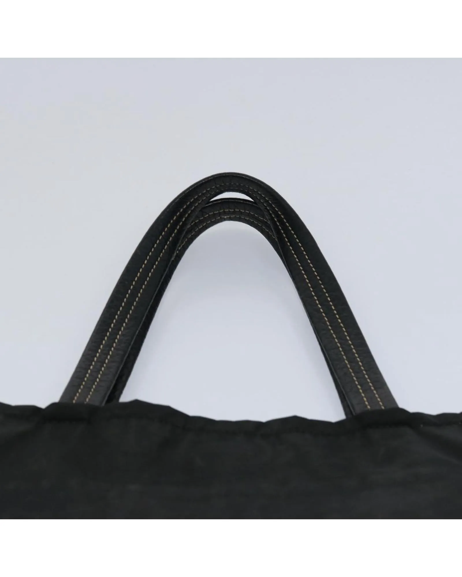 Black Nylon Tote Bag with Guarantee Card - Made in Italy