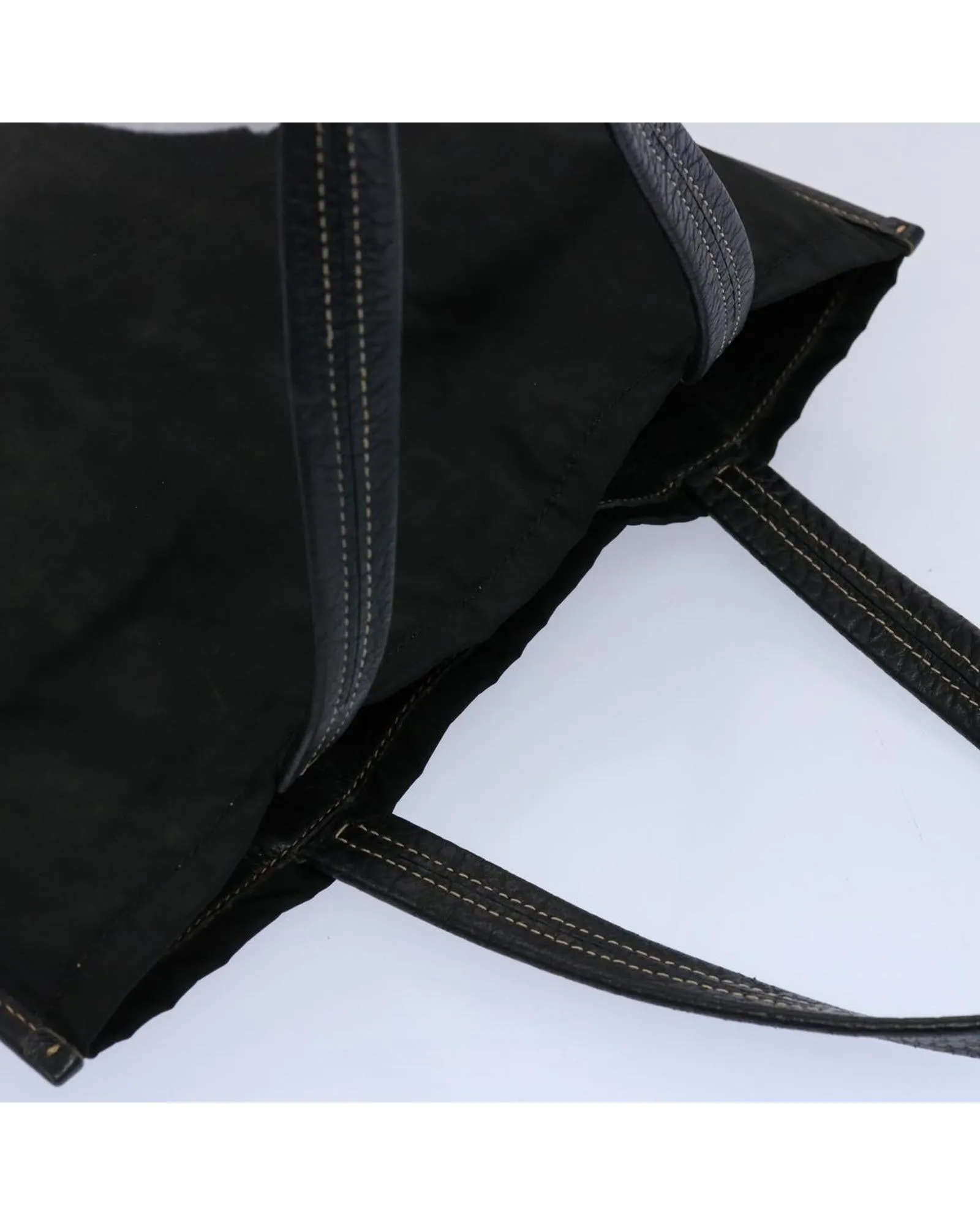 Black Nylon Tote Bag with Guarantee Card - Made in Italy