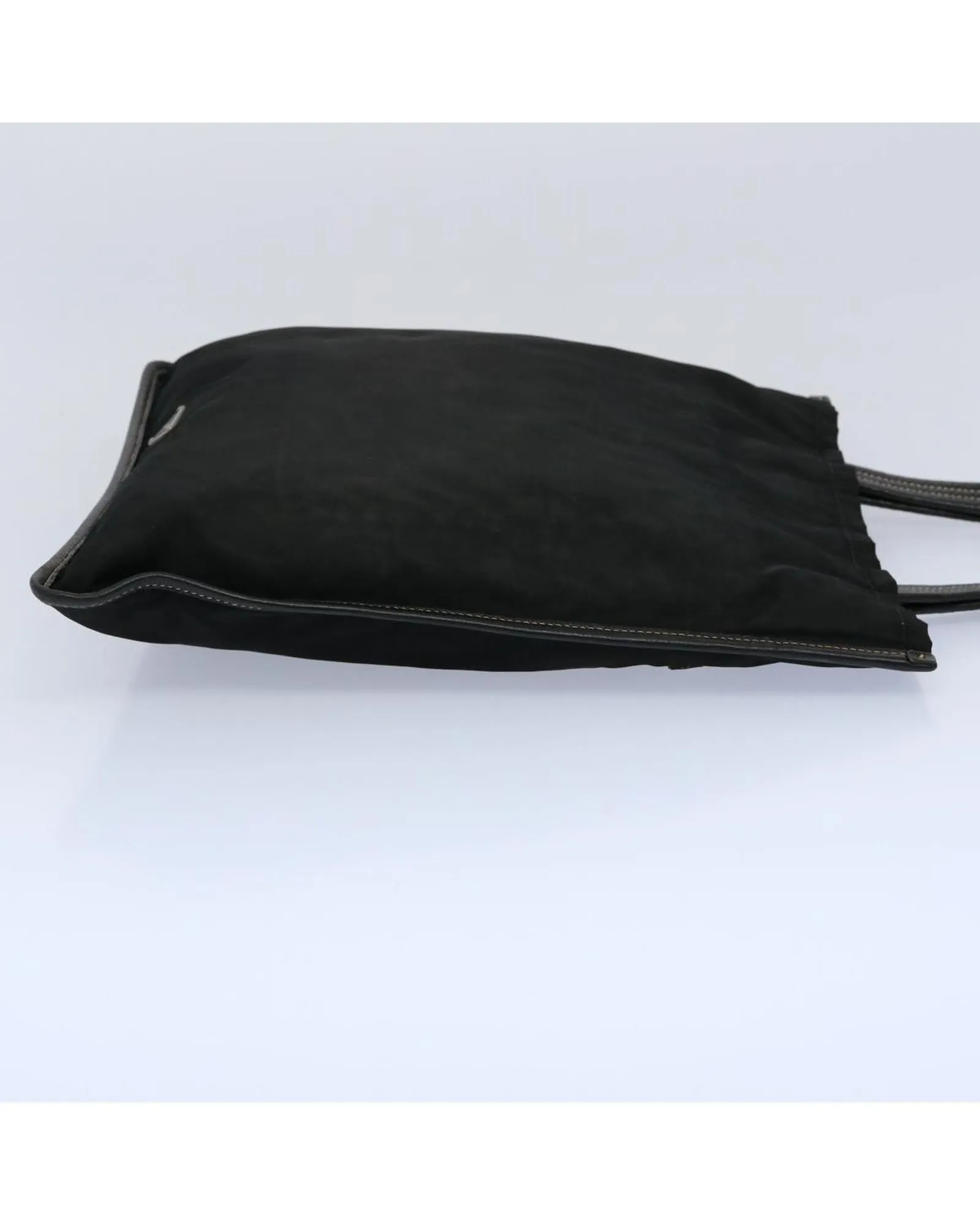 Black Nylon Tote Bag with Guarantee Card - Made in Italy