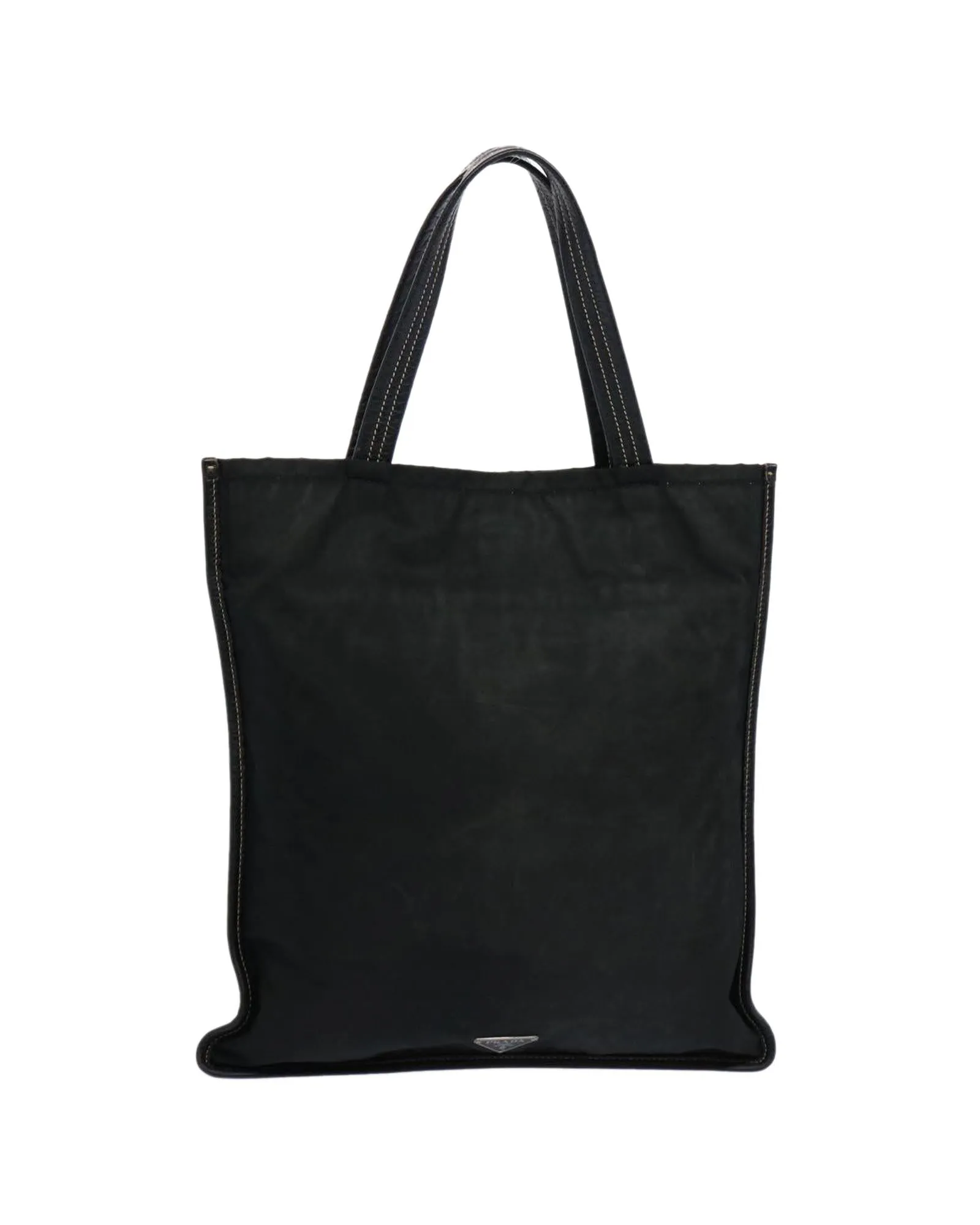 Black Nylon Tote Bag with Guarantee Card - Made in Italy