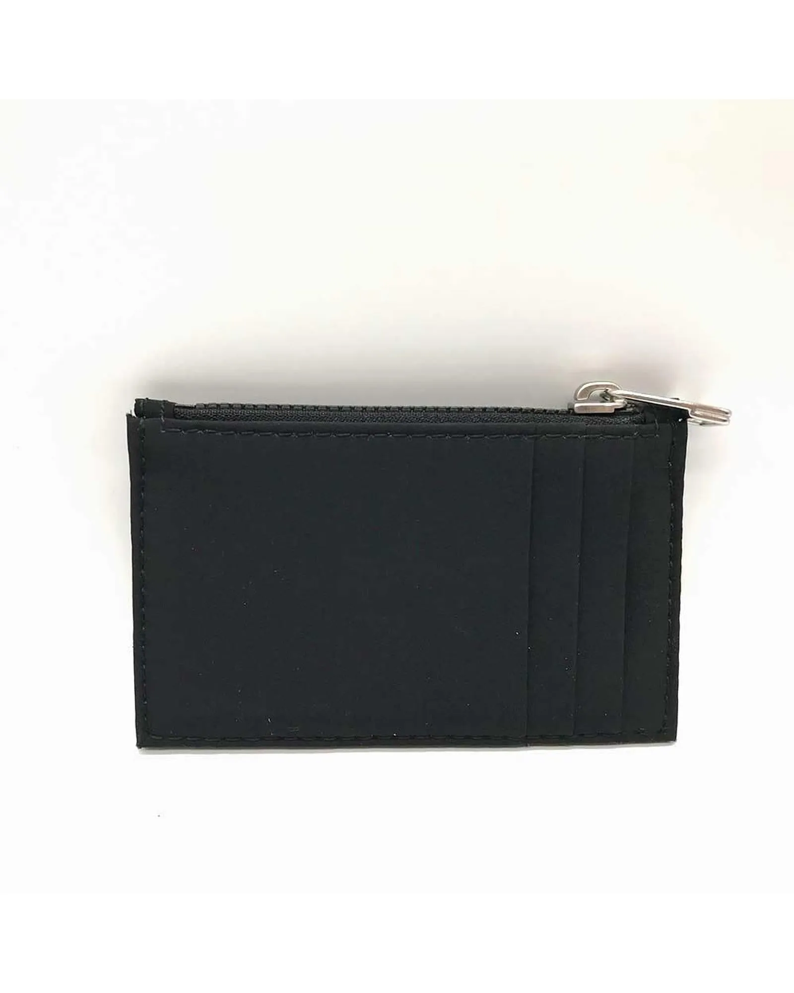 Black Rubber Nylon Coin Case by Bottega Veneta