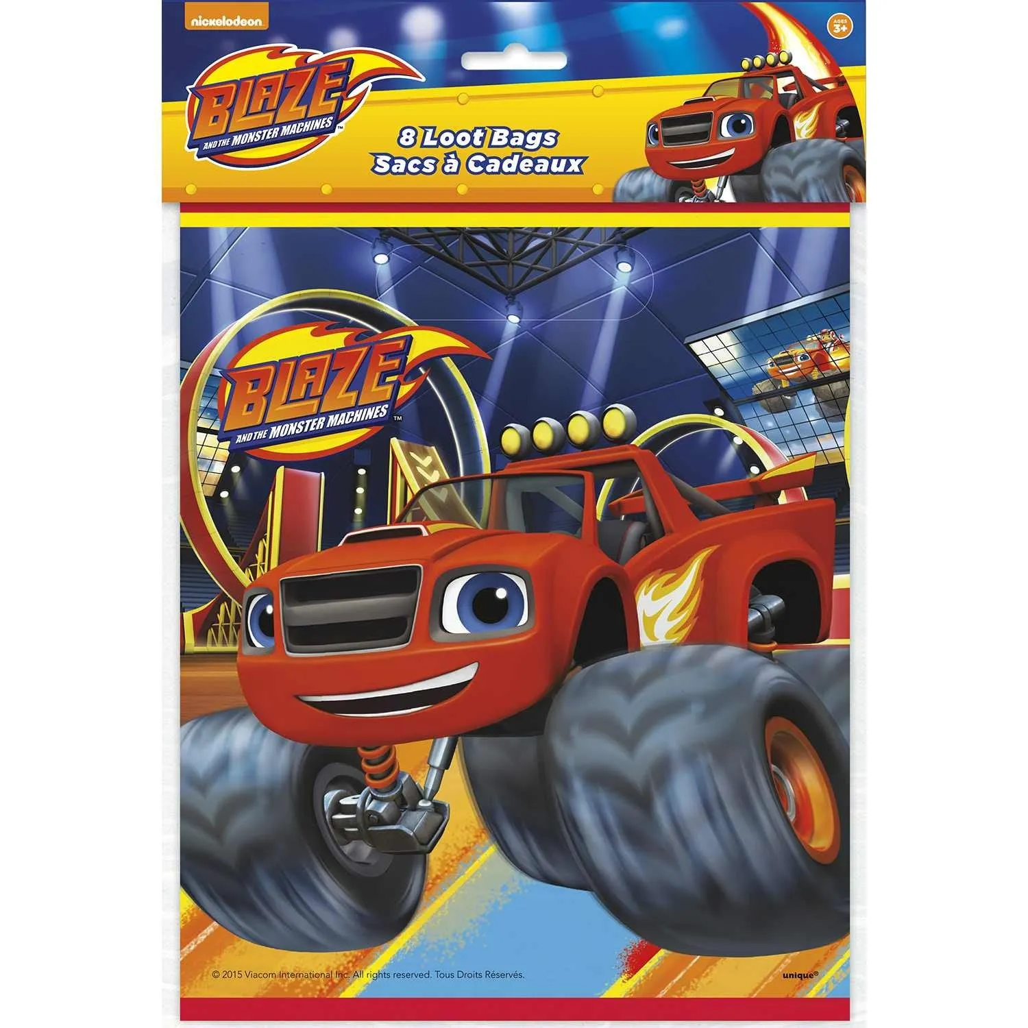 Blaze and the Monster Machines Party Loot Bags [8 per Pack]