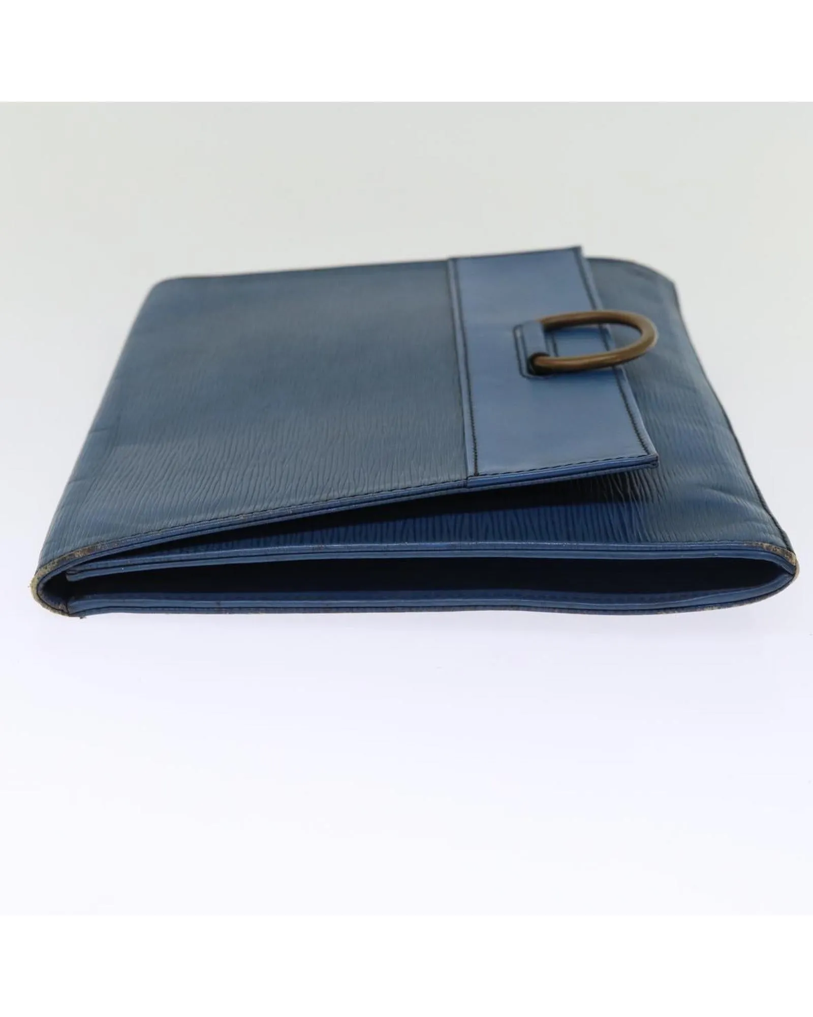 Blue Epi Leather Clutch Bag with Accessory France Made (SKU 75880)