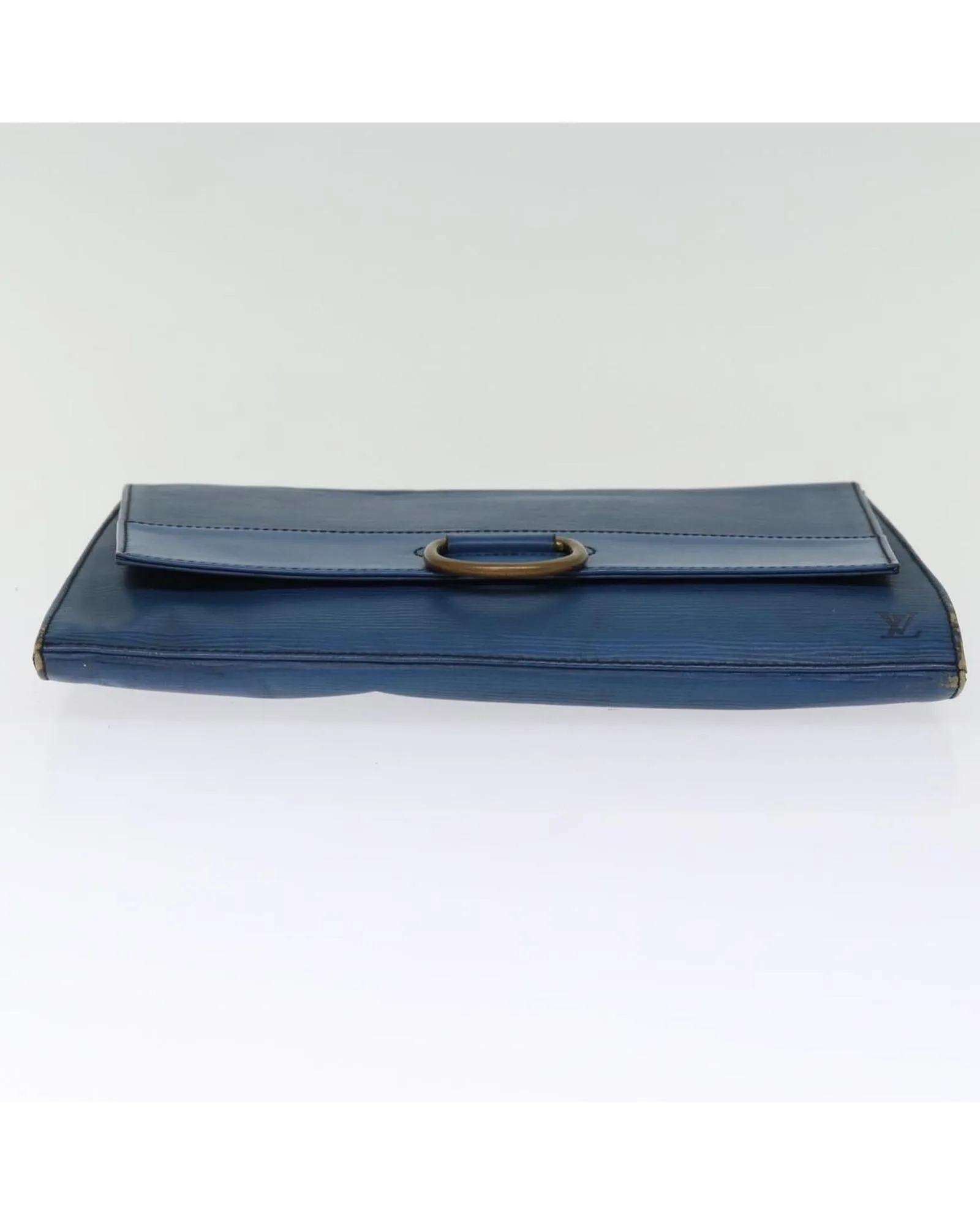 Blue Epi Leather Clutch Bag with Accessory France Made (SKU 75880)