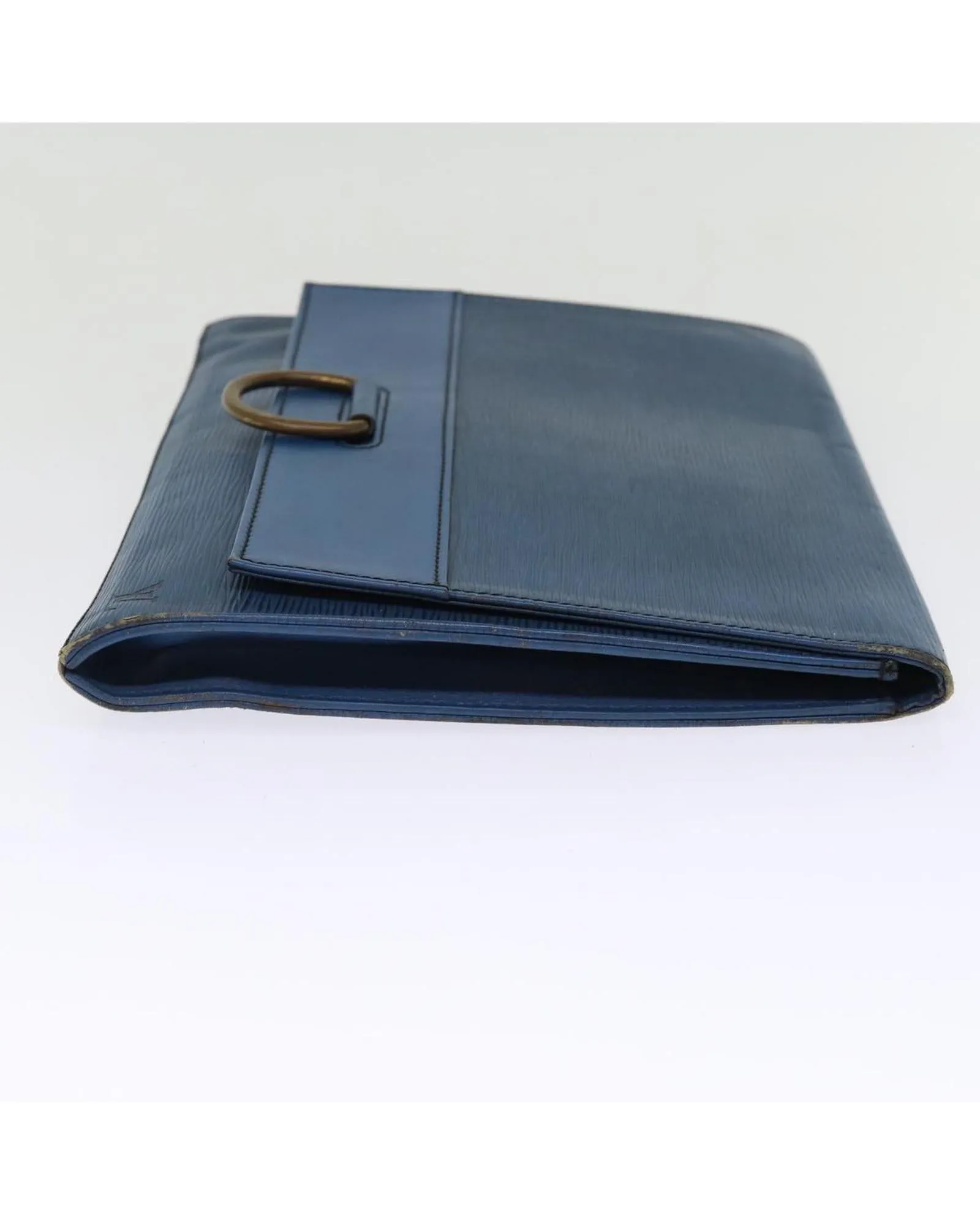 Blue Epi Leather Clutch Bag with Accessory France Made (SKU 75880)