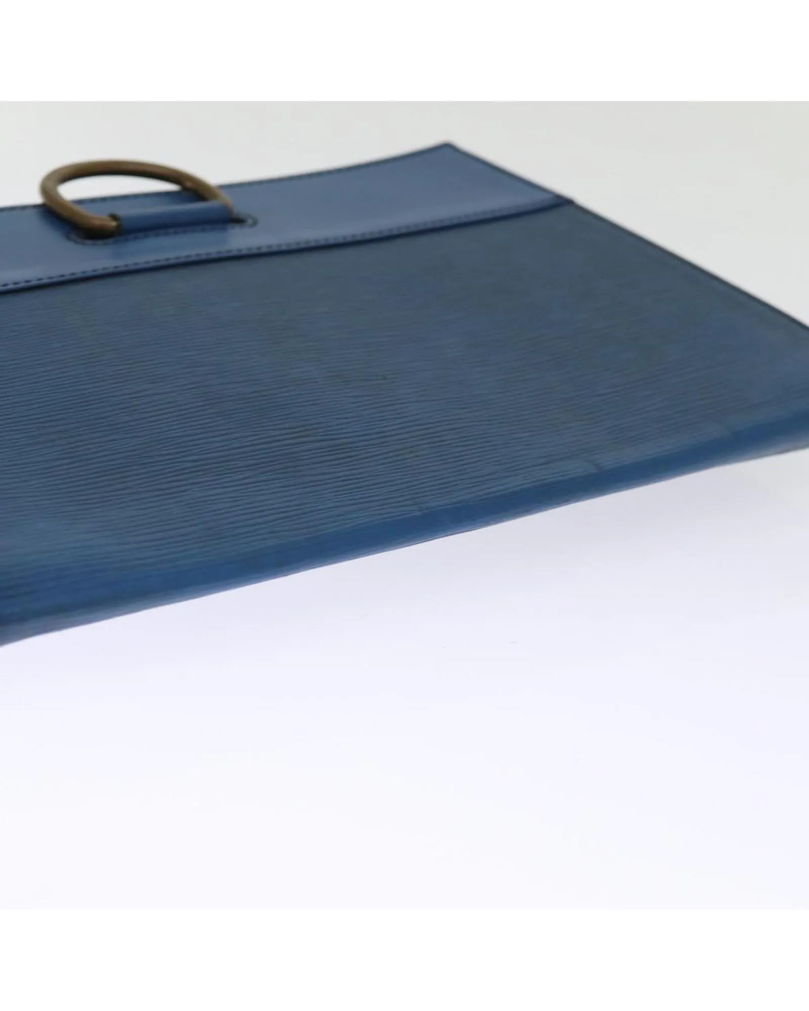 Blue Epi Leather Clutch Bag with Accessory France Made (SKU 75880)