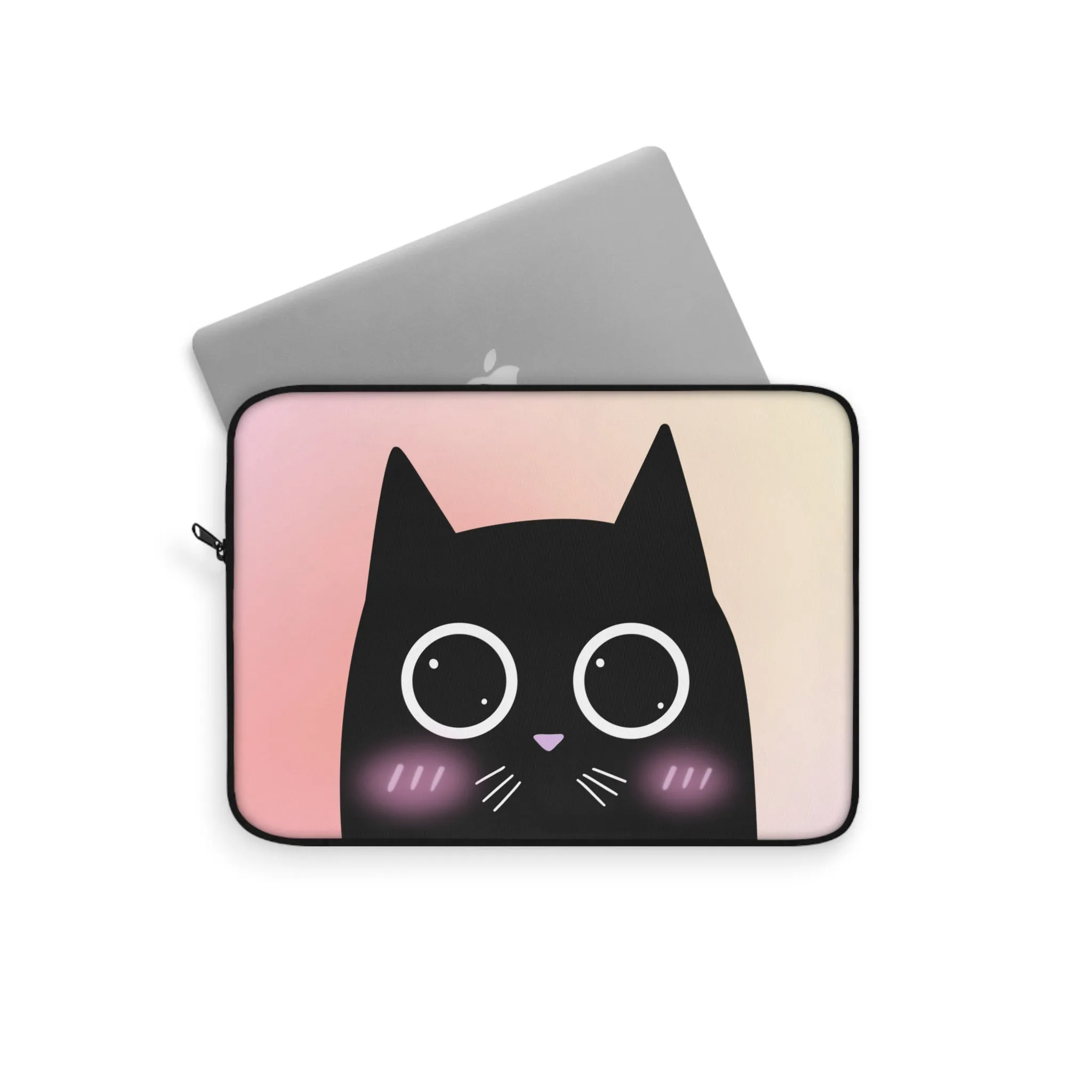 Blushing Cat Laptop Sleeve