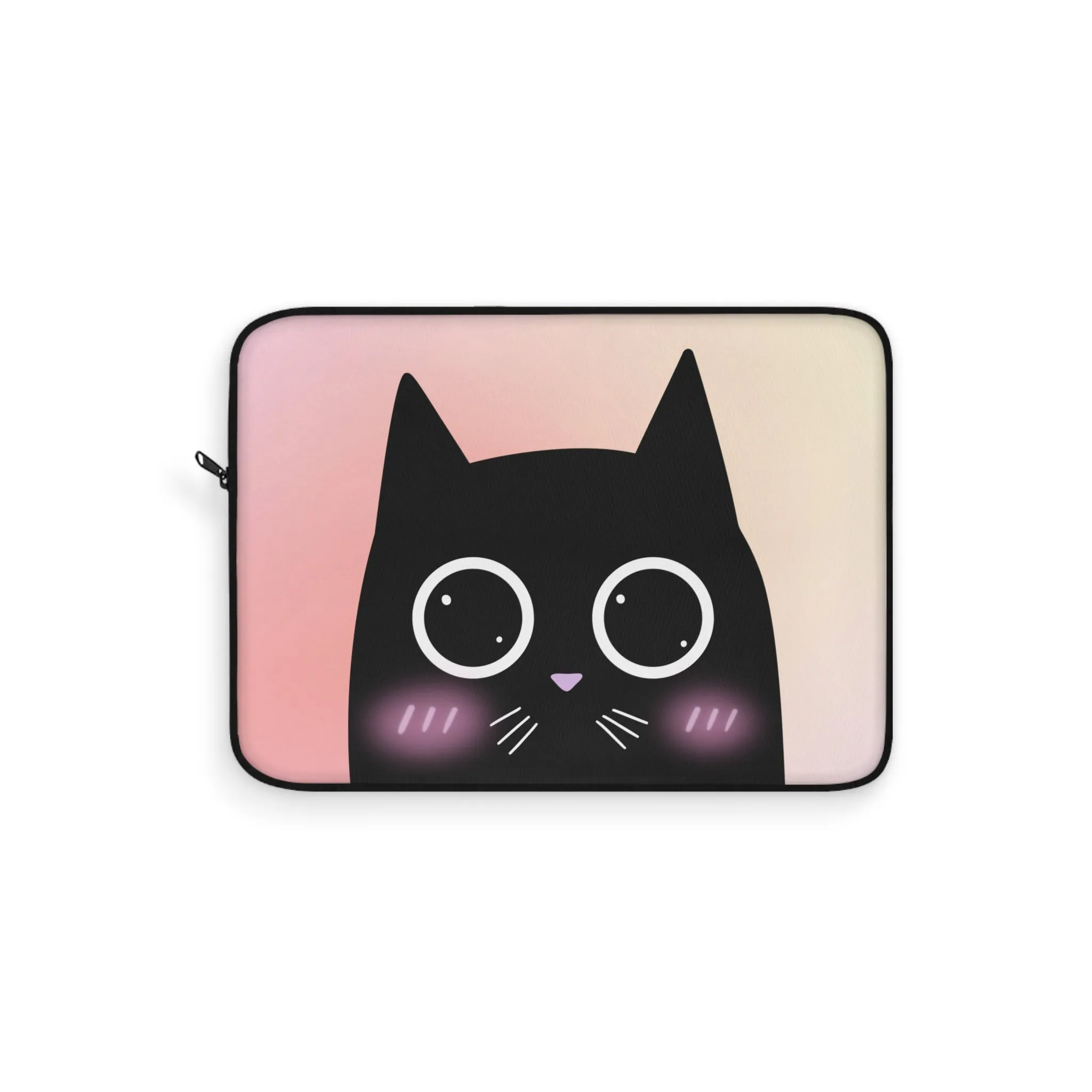 Blushing Cat Laptop Sleeve