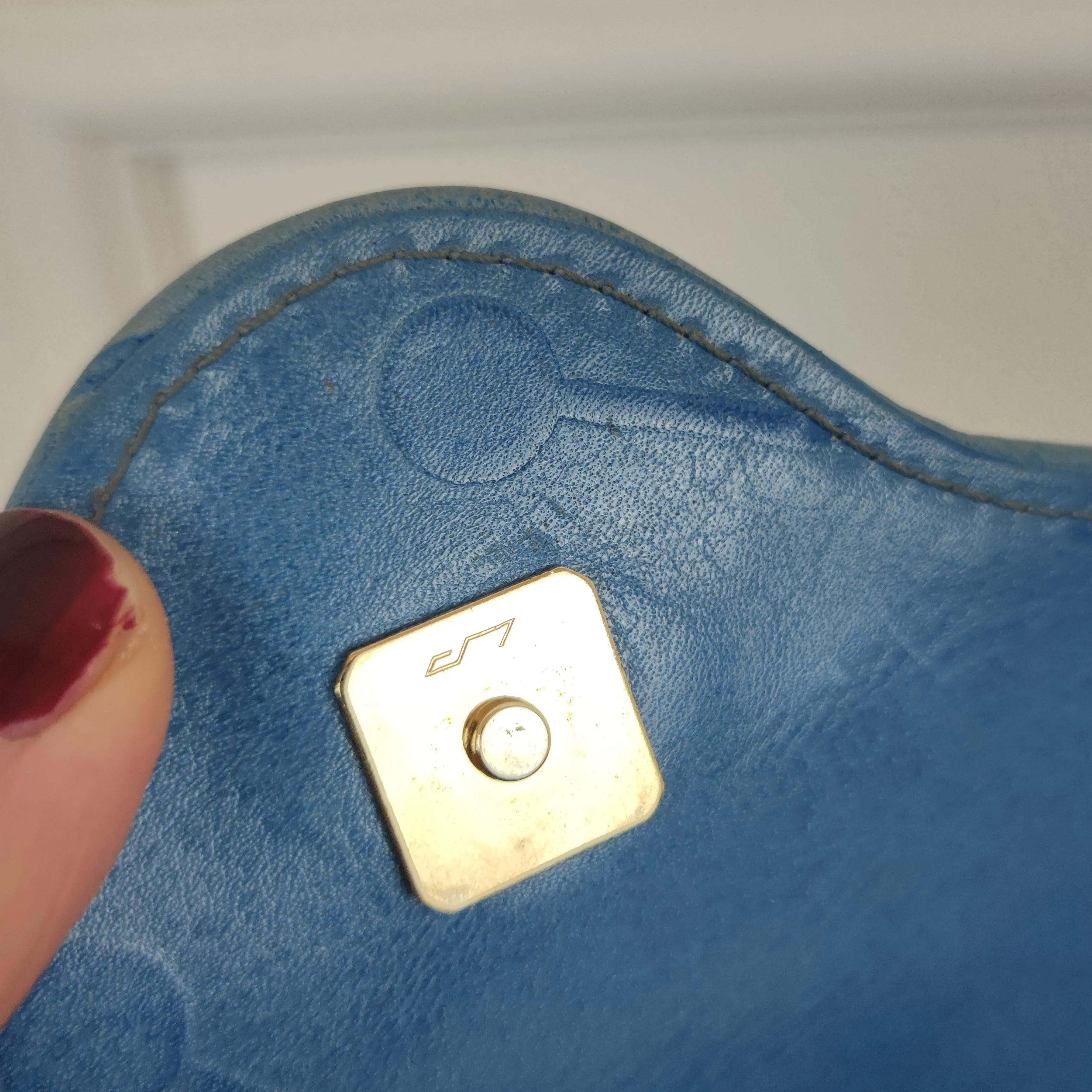 Borsa vintage Fendi pelle azzurra