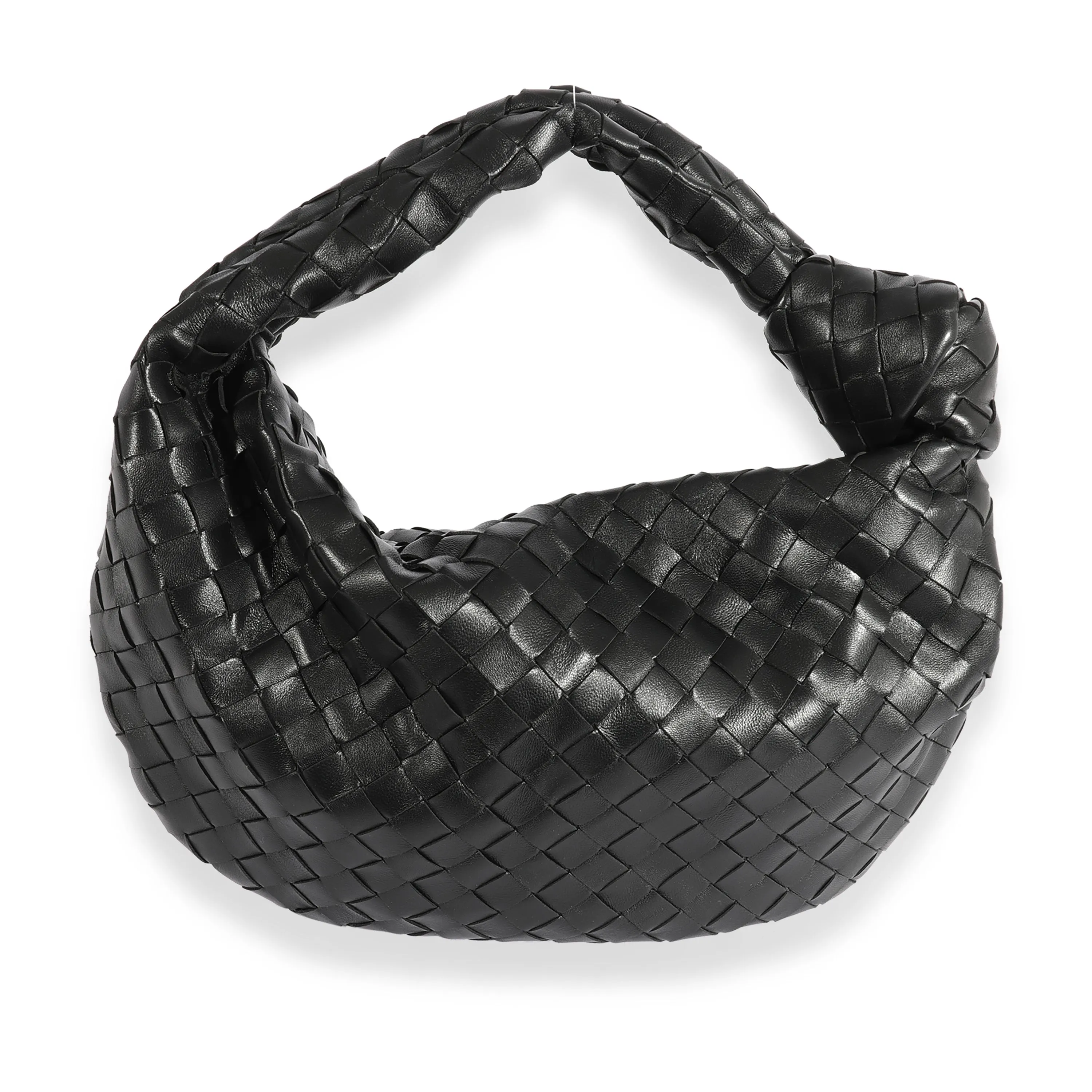 Bottega Veneta Black Intrecciato Leather Teen Jodie