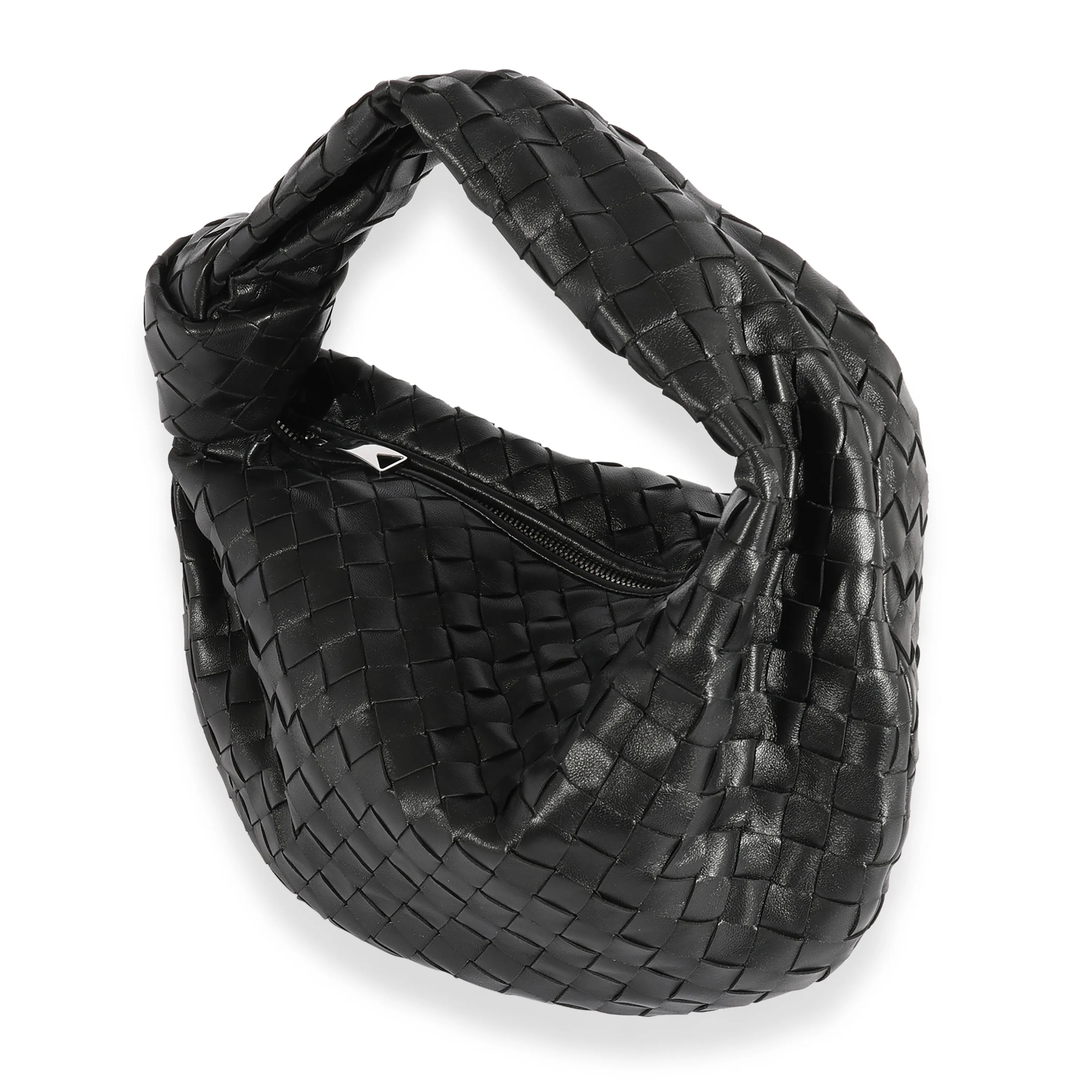 Bottega Veneta Black Intrecciato Leather Teen Jodie