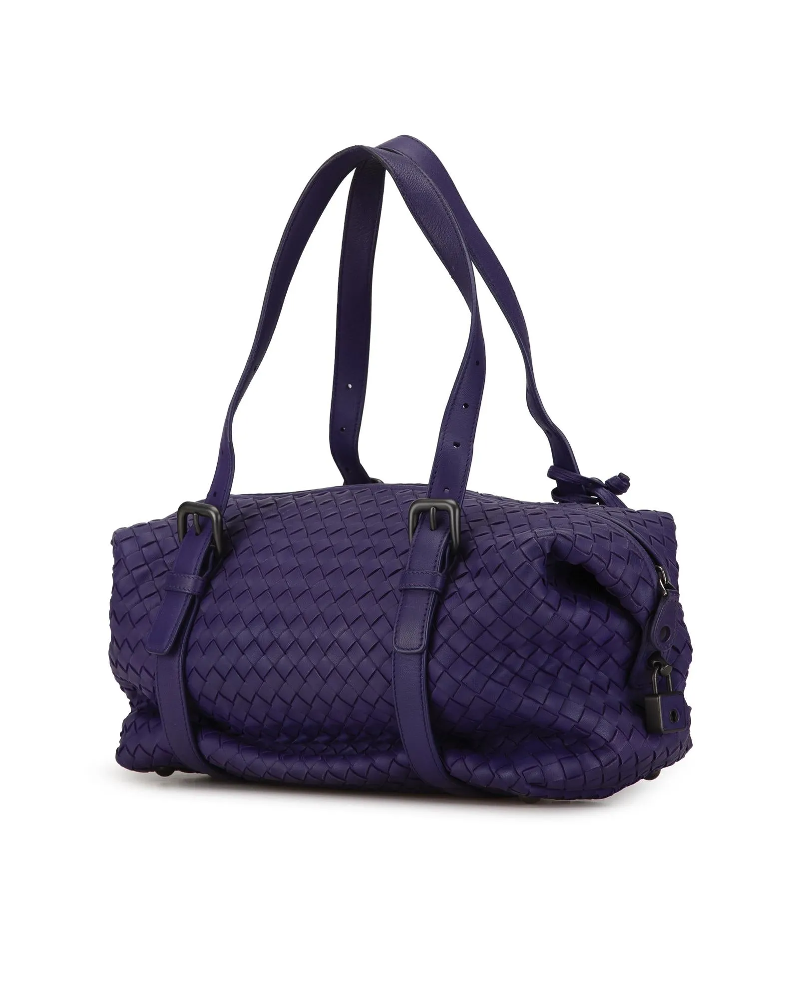 Bottega Veneta Intrecciato The Pouch Shoulder Bag in Purple