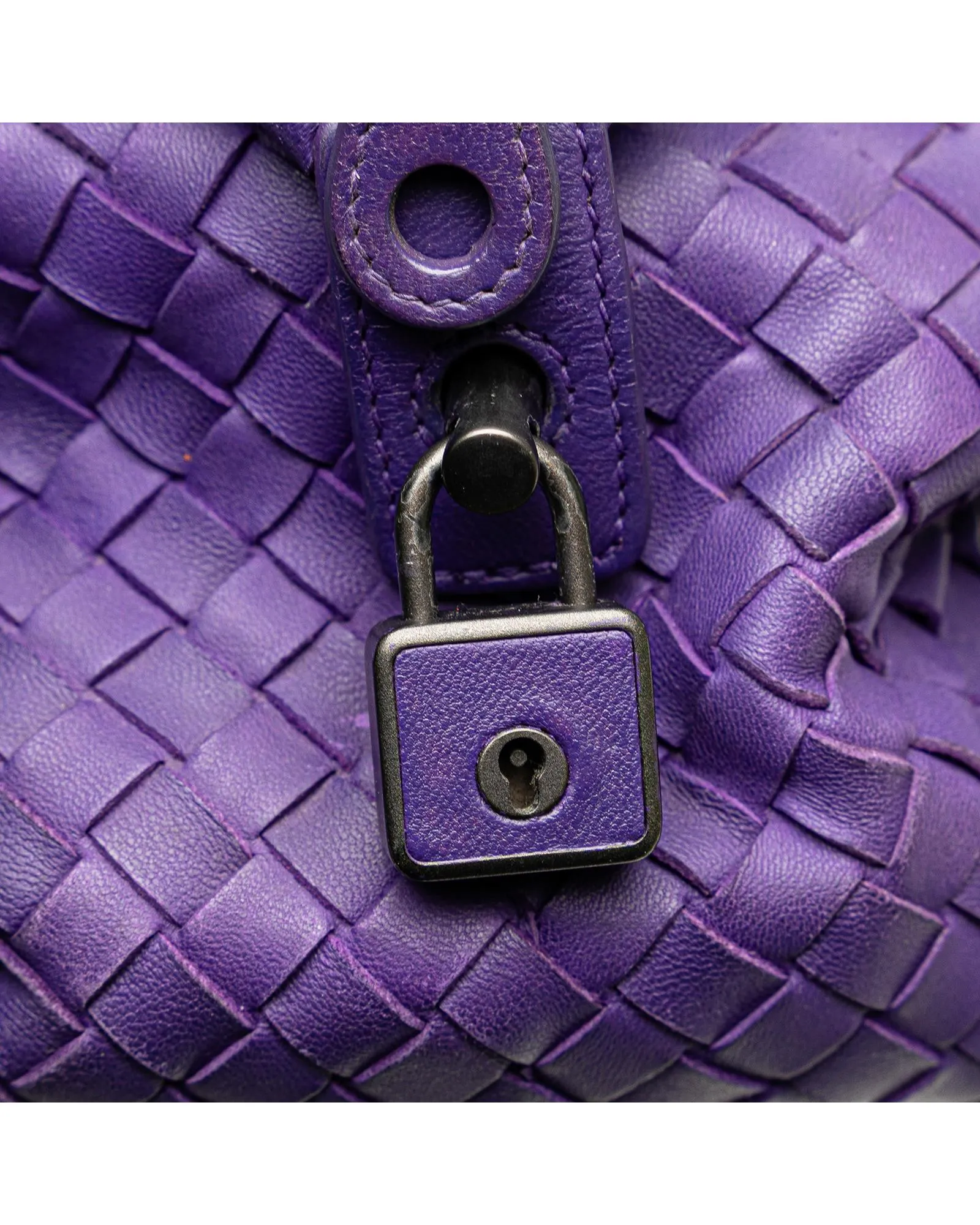 Bottega Veneta Intrecciato The Pouch Shoulder Bag in Purple