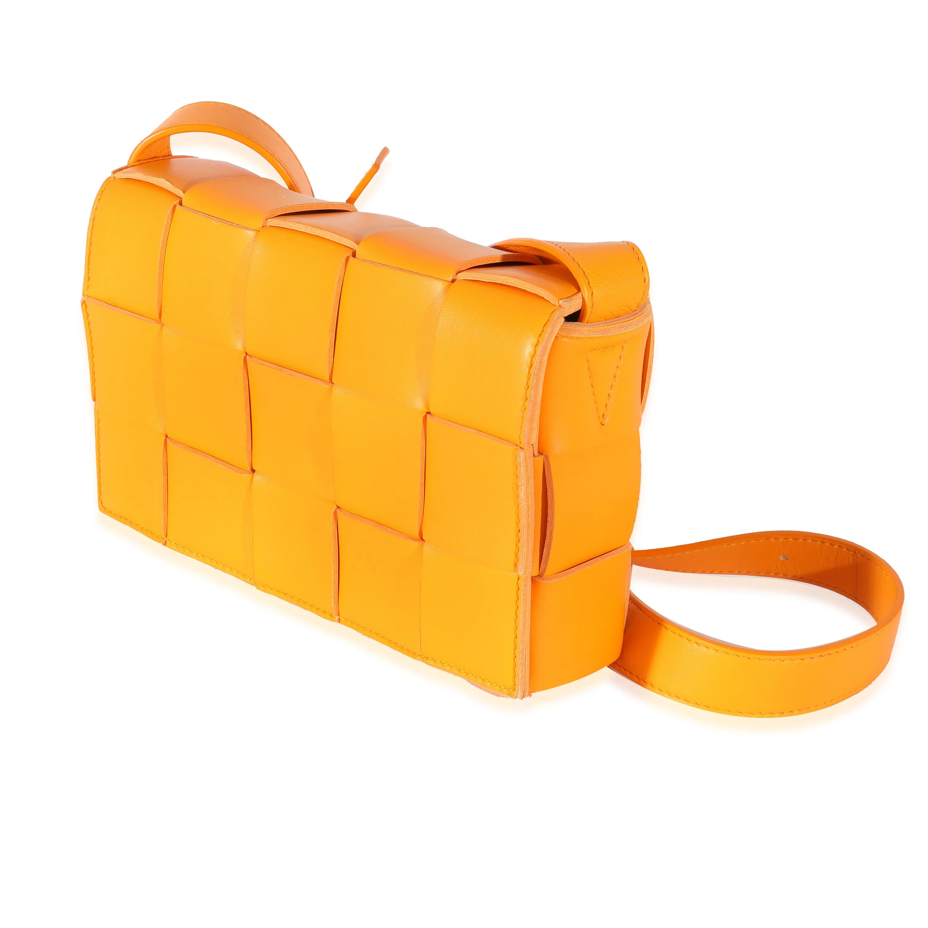 Bottega Veneta Orange Leather Cassette