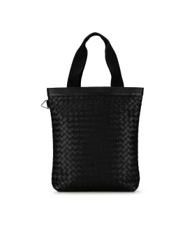 Bottega Veneta The Pouch 19 Intrecciato Nappa Leather Tote Bag Black