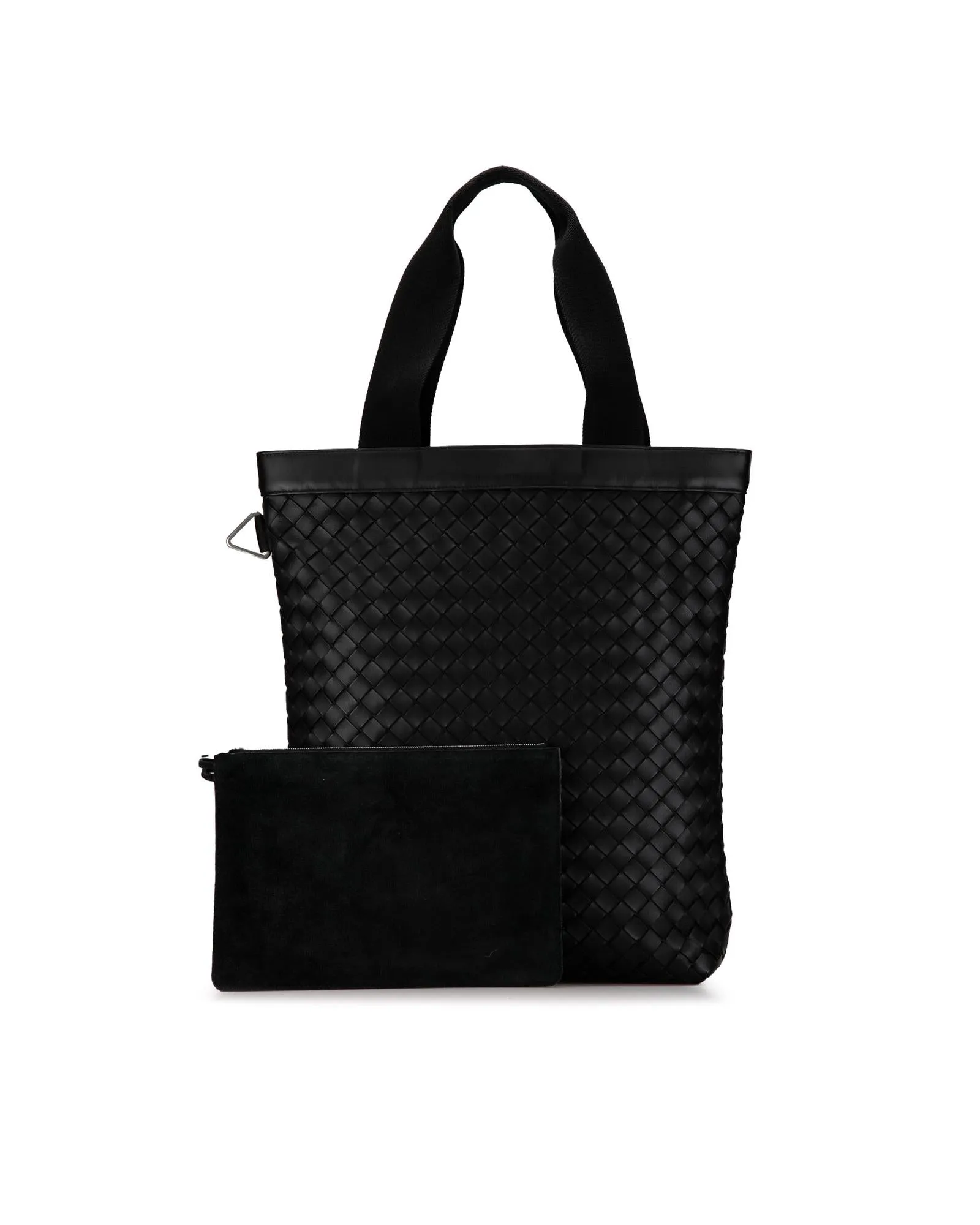 Bottega Veneta The Pouch 19 Intrecciato Nappa Leather Tote Bag Black