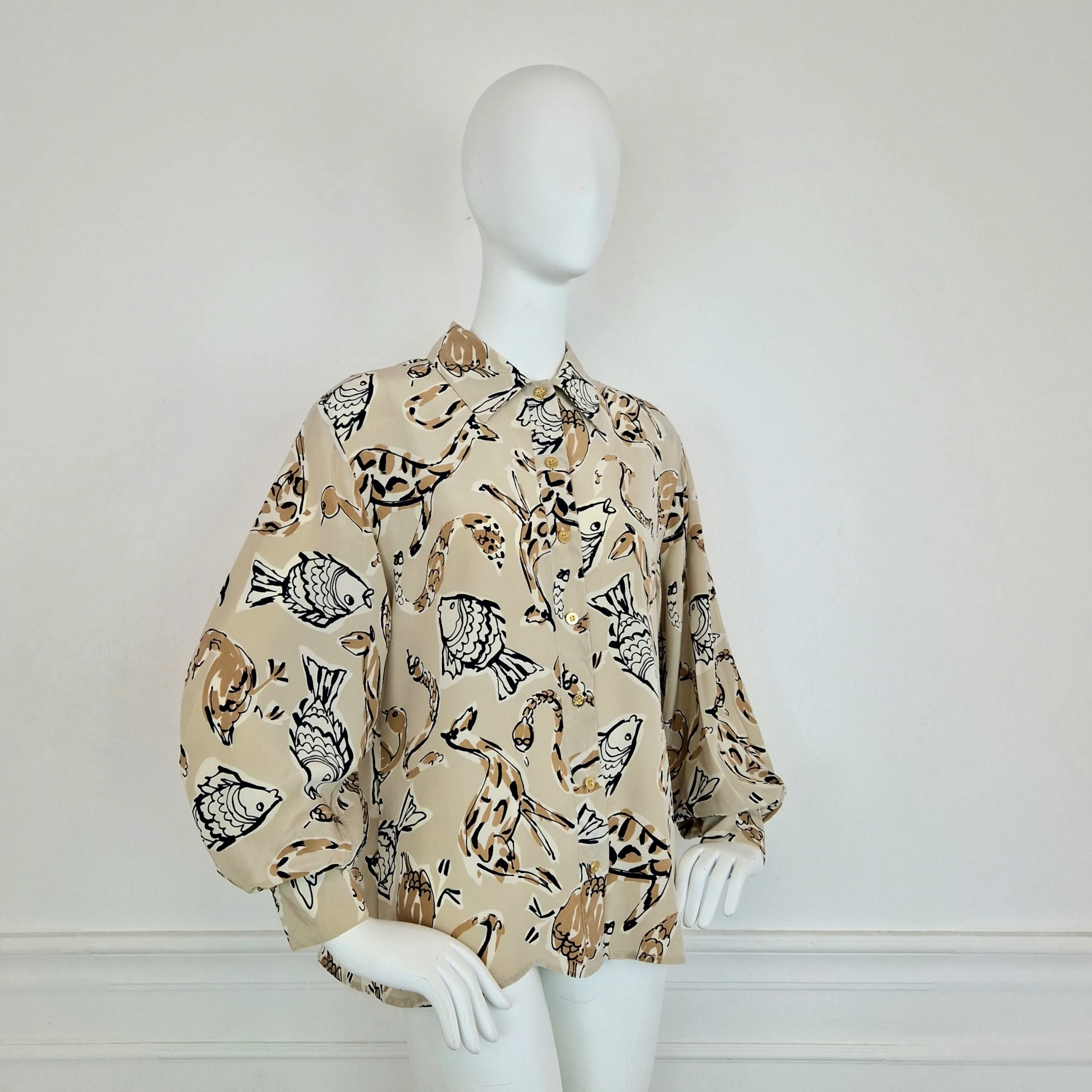 Camicia Celine vintage animali