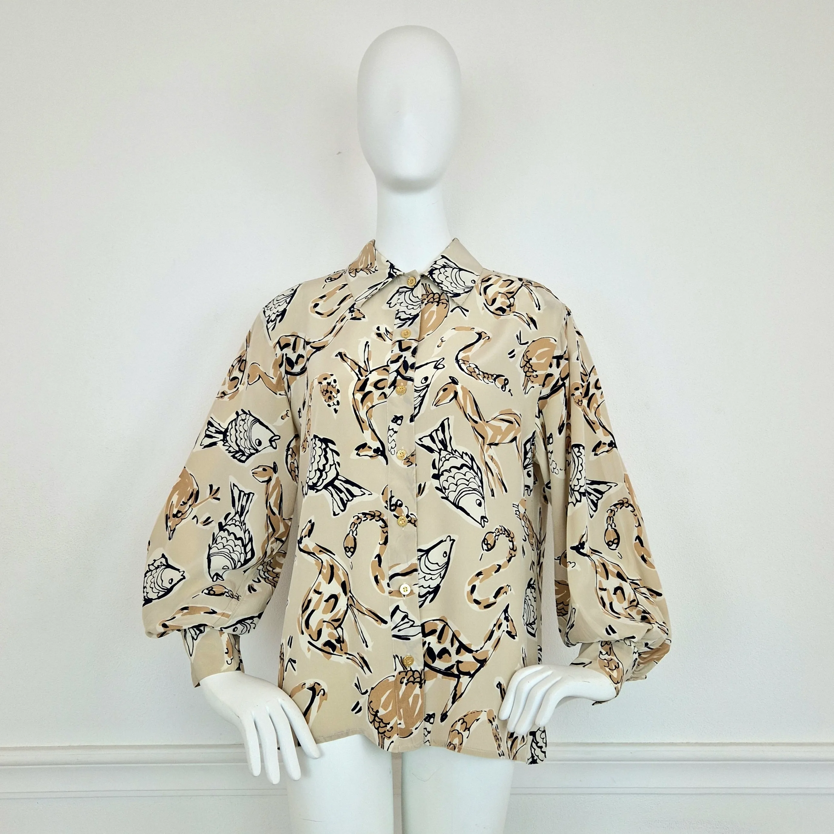 Camicia Celine vintage animali