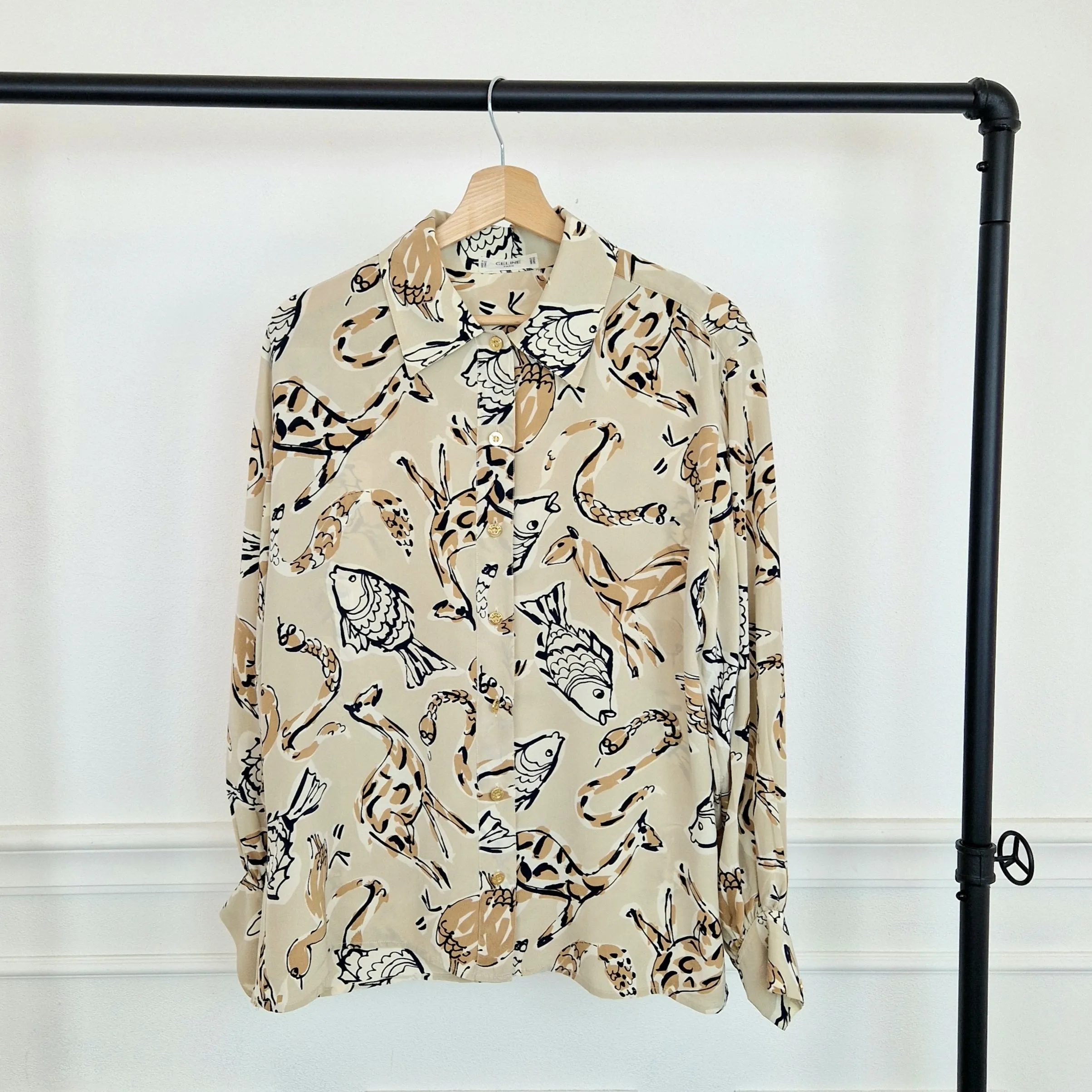 Camicia Celine vintage animali