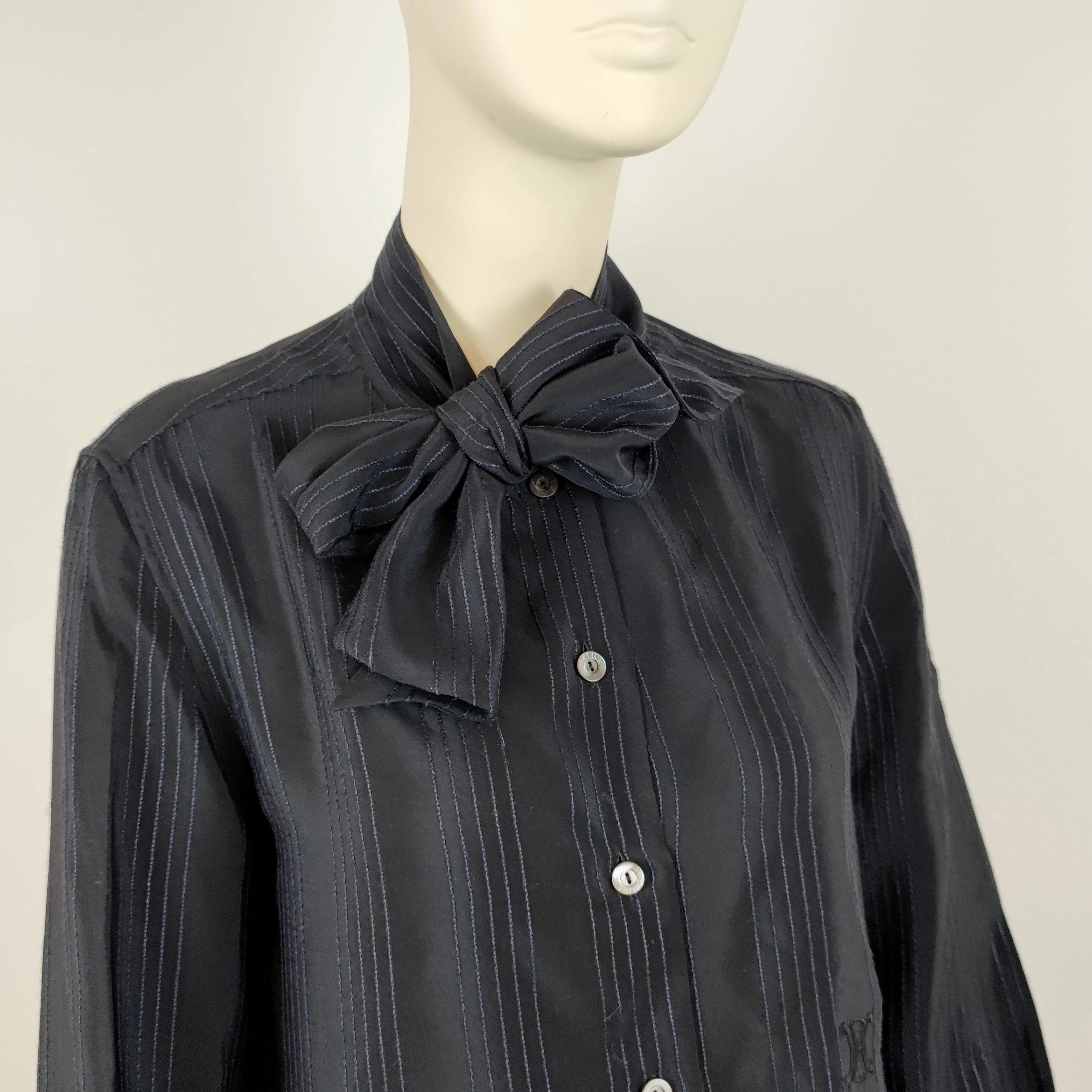 Camicia Céline seta nera