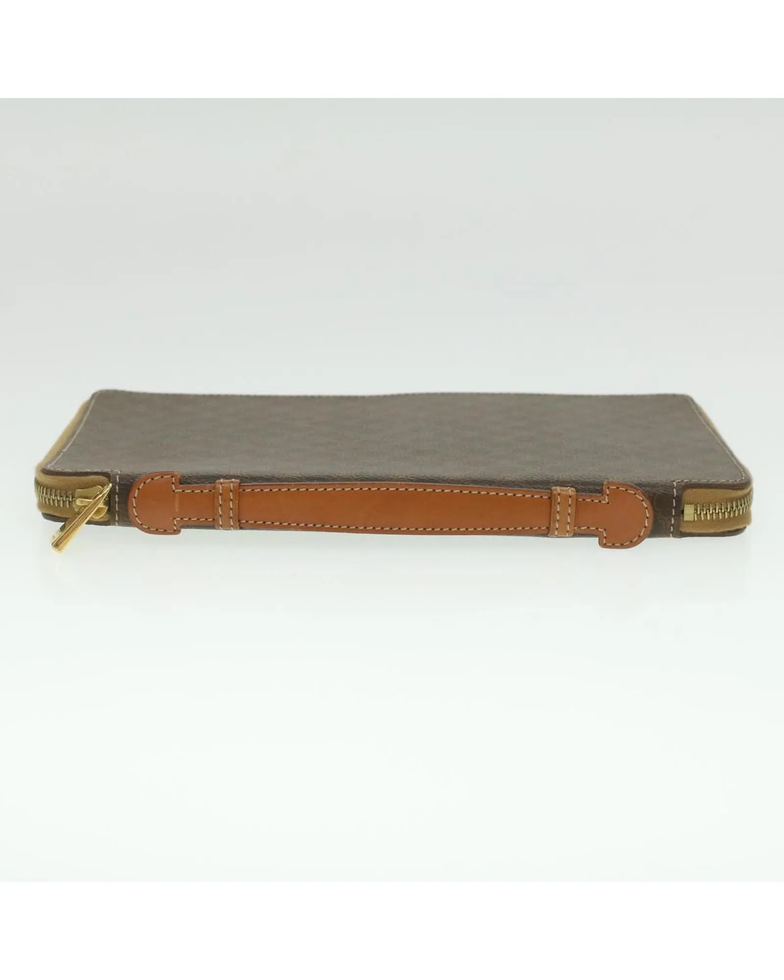 Canvas Travel Case in Brown PVC Leather by Celine