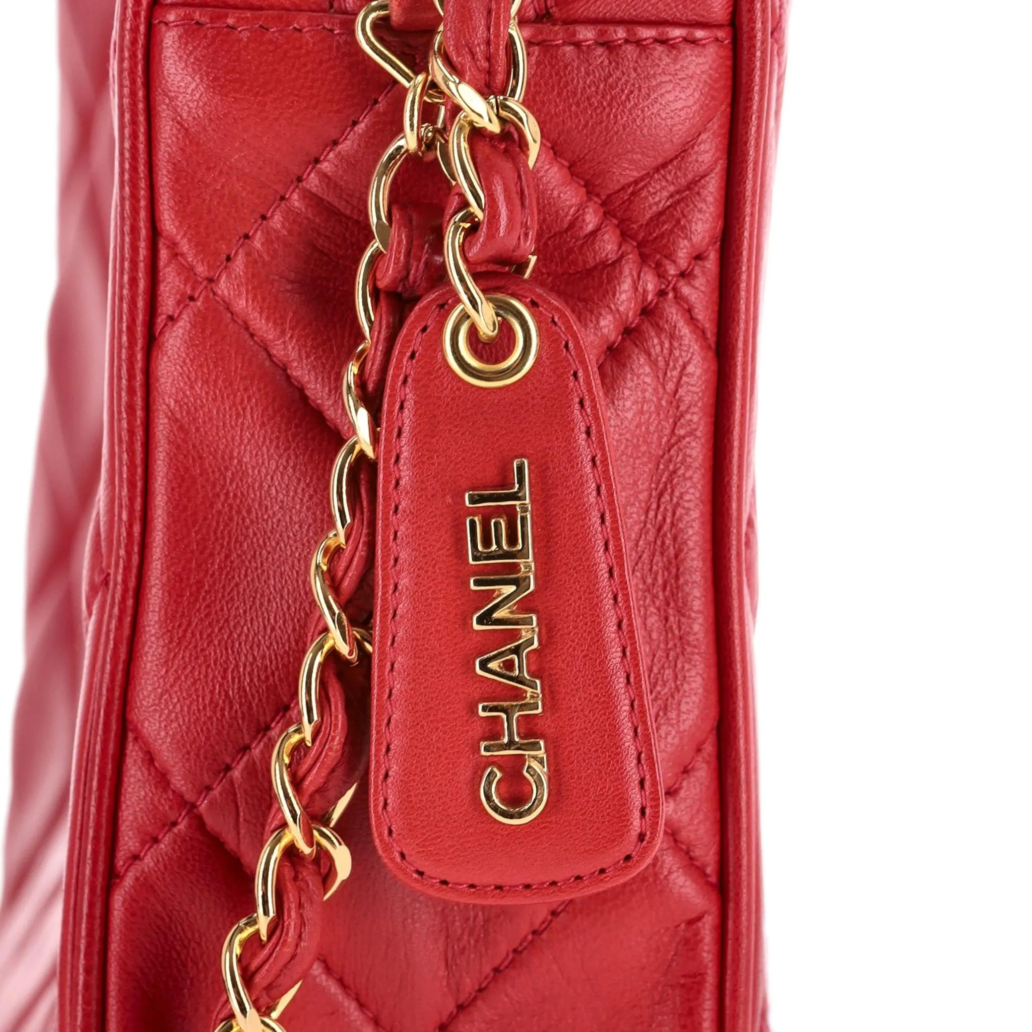 Chanel Vintage Lambskin Leather Crossbody Camera Bag