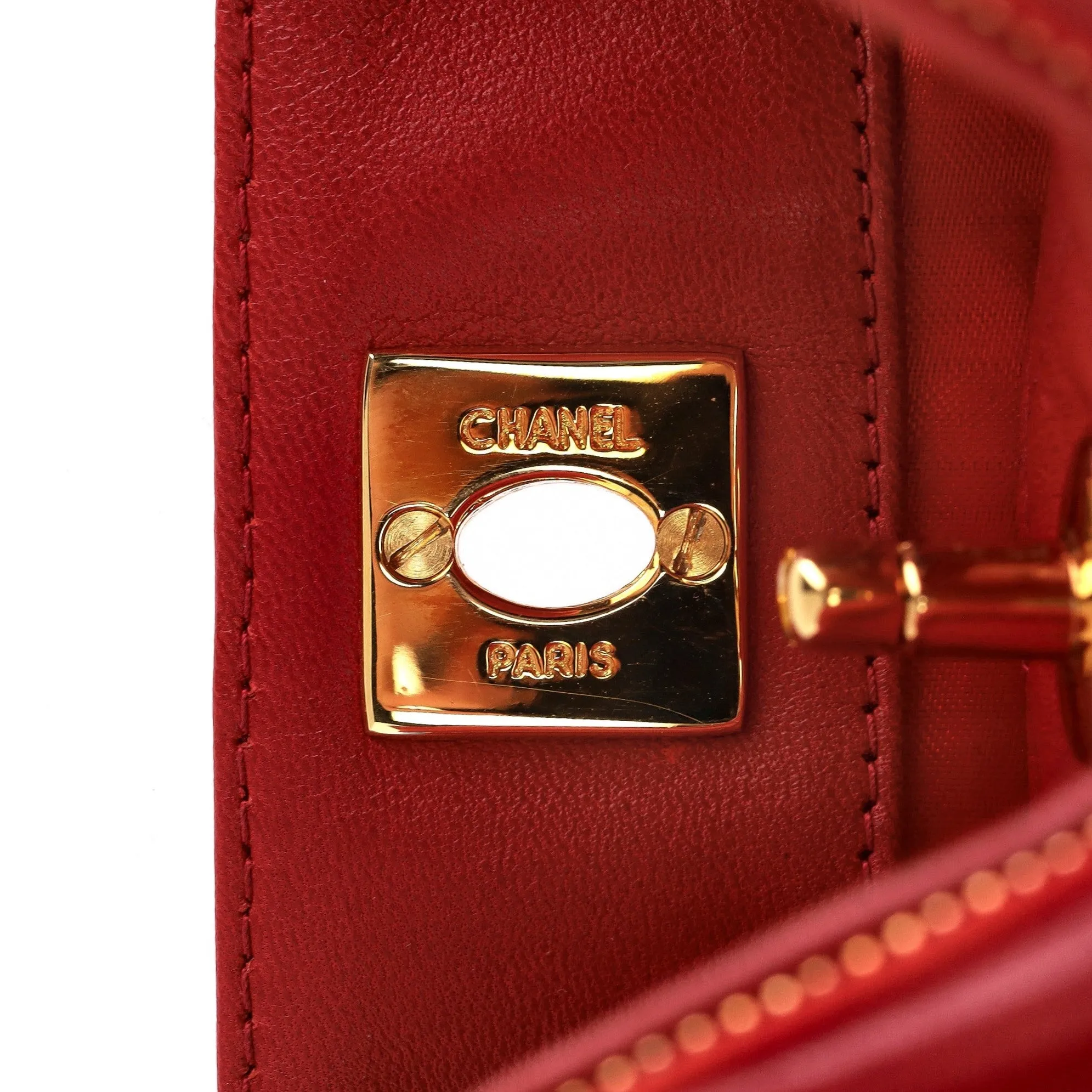 Chanel Vintage Lambskin Leather Crossbody Camera Bag