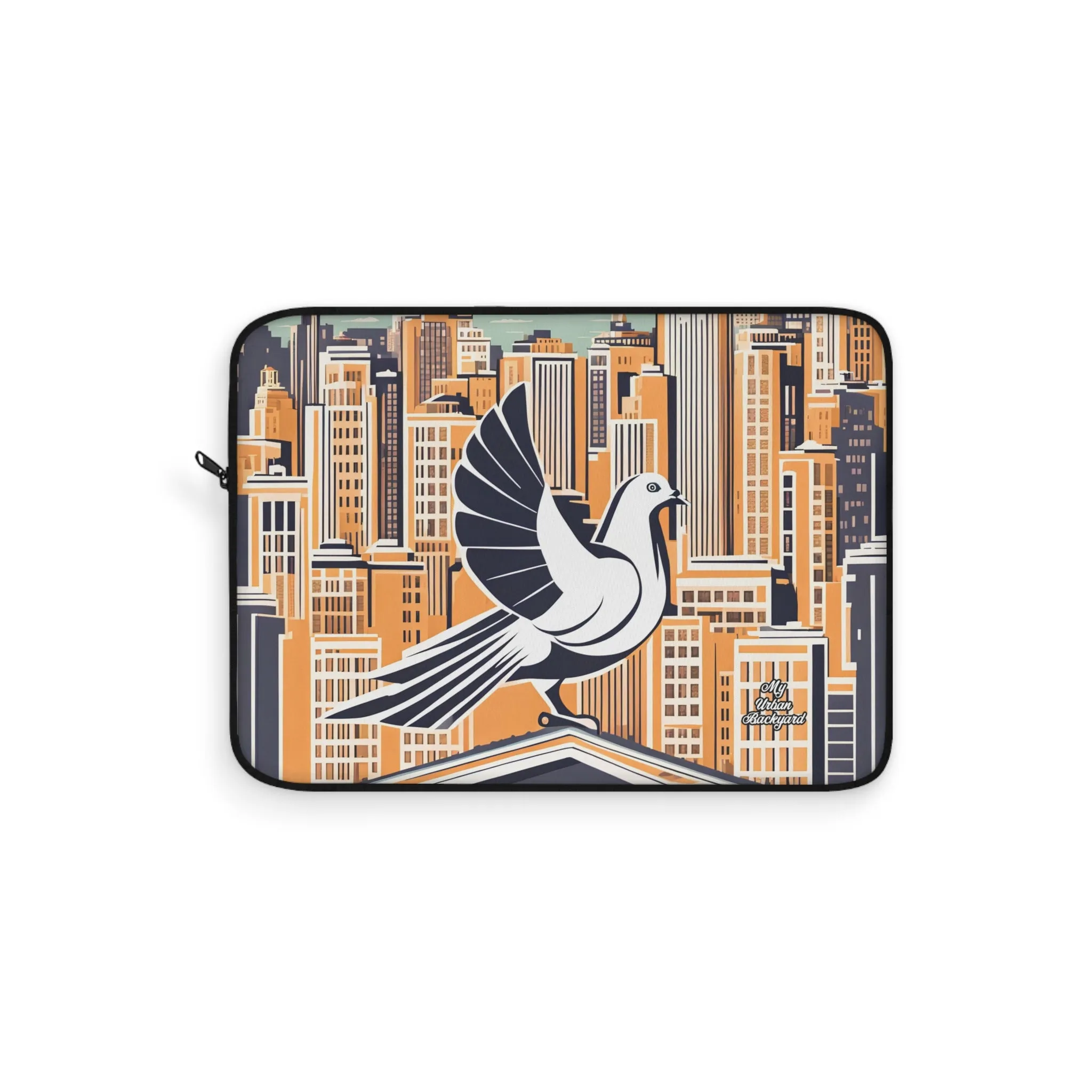 City Bird on Roof, Laptop Carrying Case, Top Loading Sleeve for School or Work