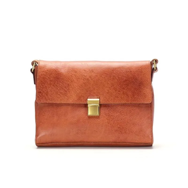 Classic Design Vegetable Tanned Leather Underarm Bag Women's Shoulder Bag