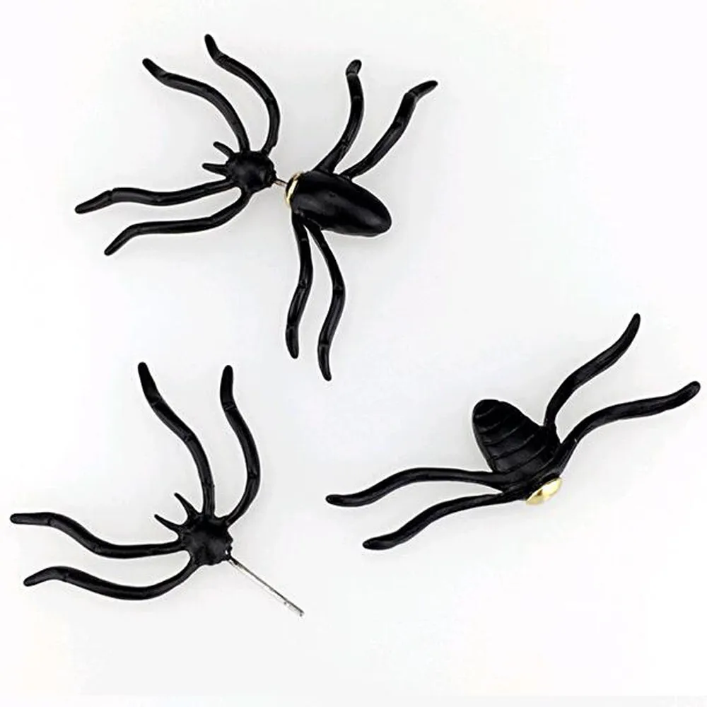 Cool Black Spider Earrings