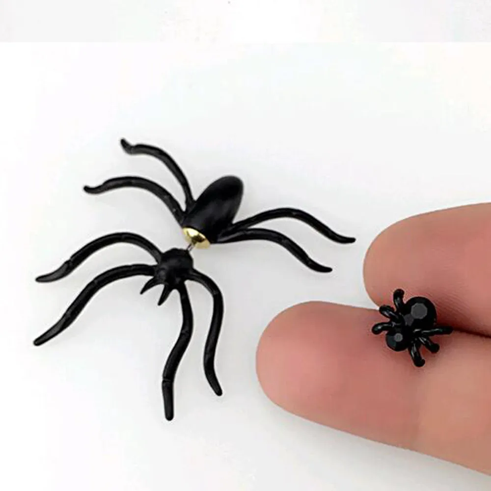 Cool Black Spider Earrings