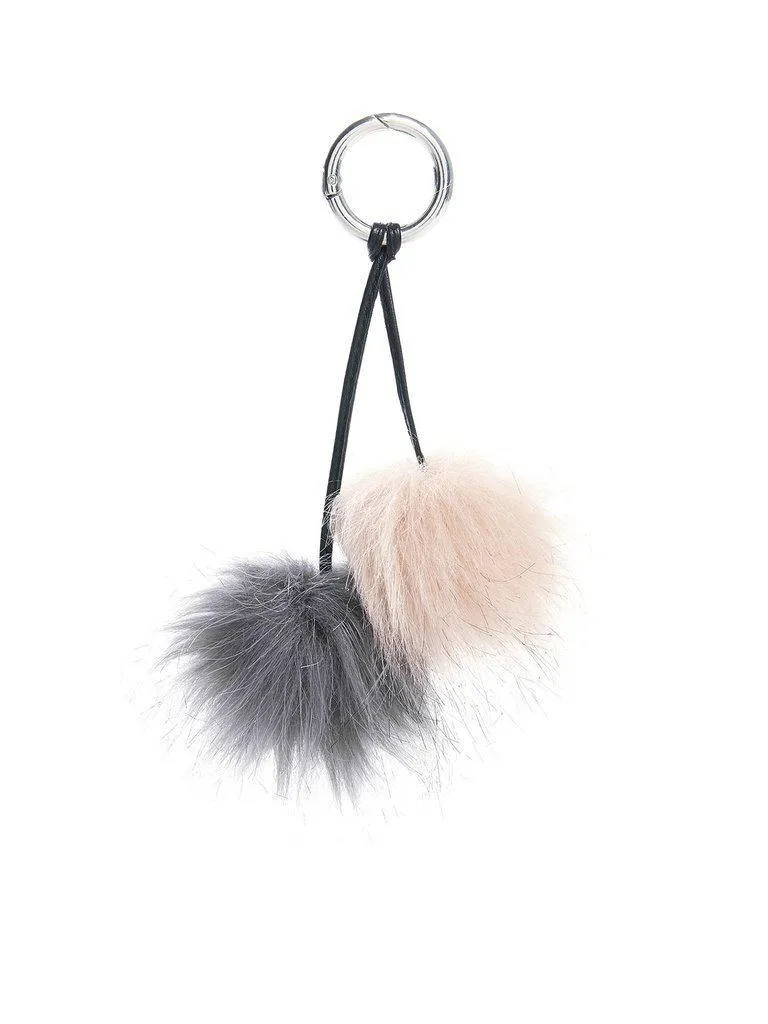 Double Pom Pom Design Keychain