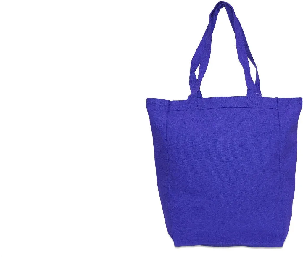 eco friendly allison recycled canvas tote - royal Case of 72