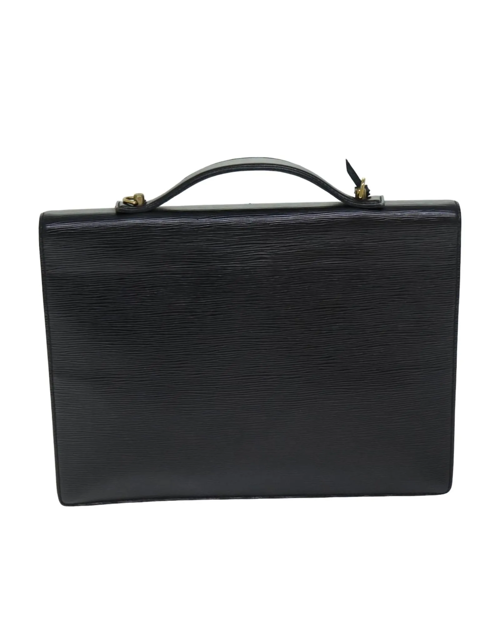 Epi Leather Porte Documents Bandouliere Briefcase with Shoulder Strap and Keys