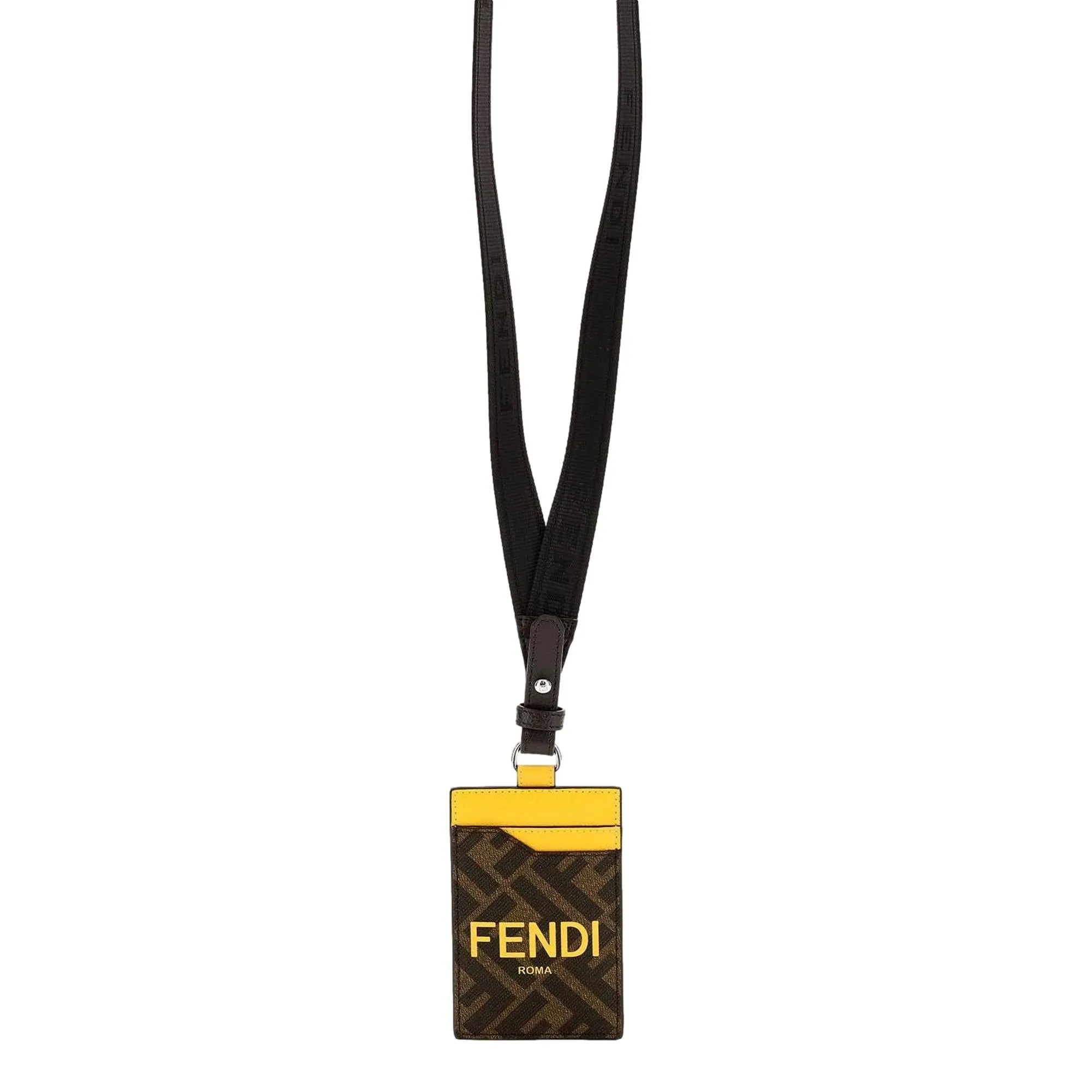 Fendi Zucca Canvas Cardholder Wallet Lanyard