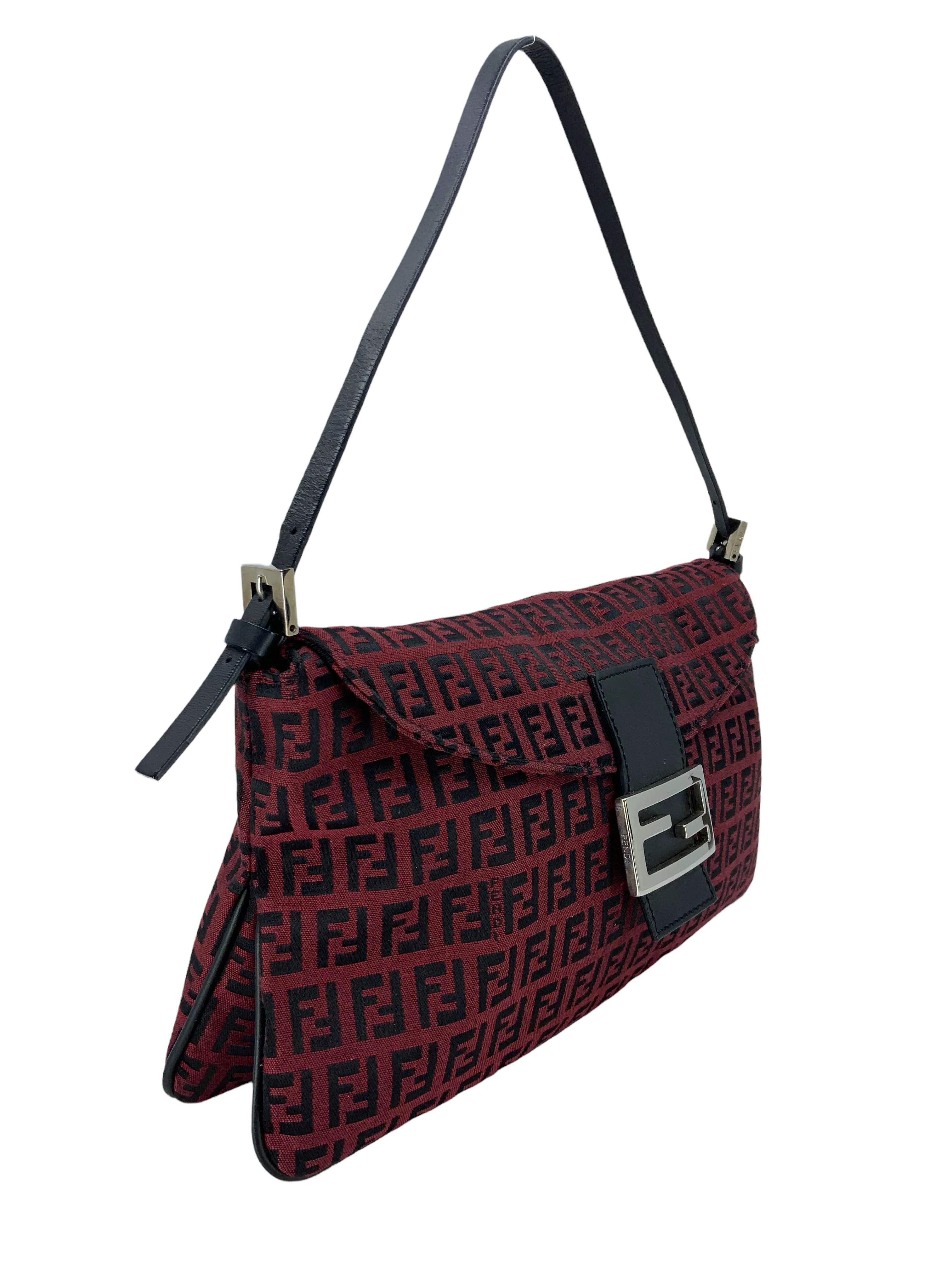 Fendi Zucchino FF Monogram Double Flap Baguette