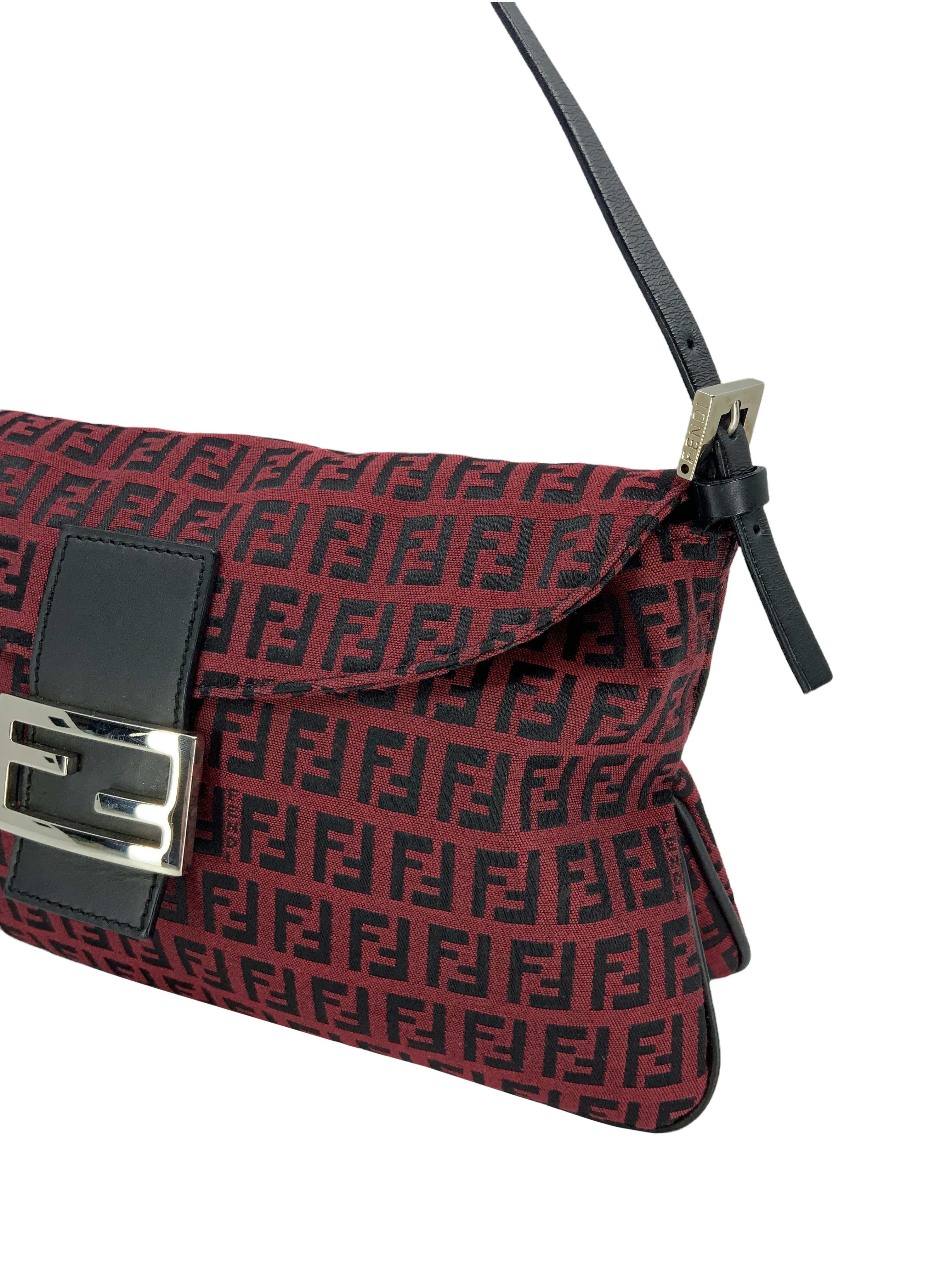 Fendi Zucchino FF Monogram Double Flap Baguette