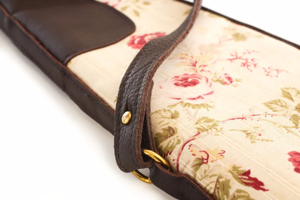 Floral Linen & Leather Gun Slip