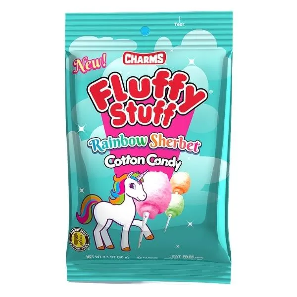 Fluffy Stuff Unicorn Rainbow Sherbet Cotton Candy